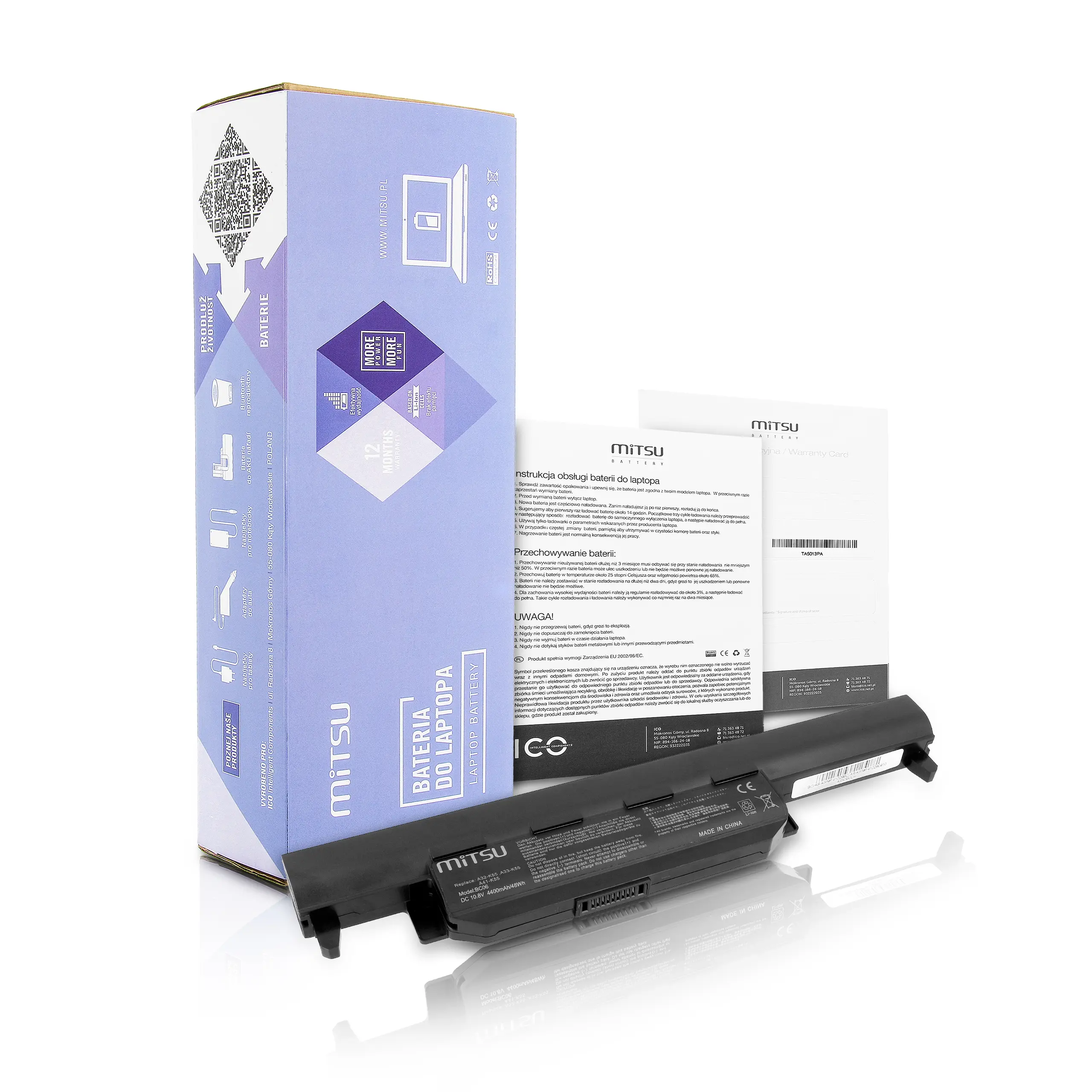 Battery for Asus A55  K45  K55