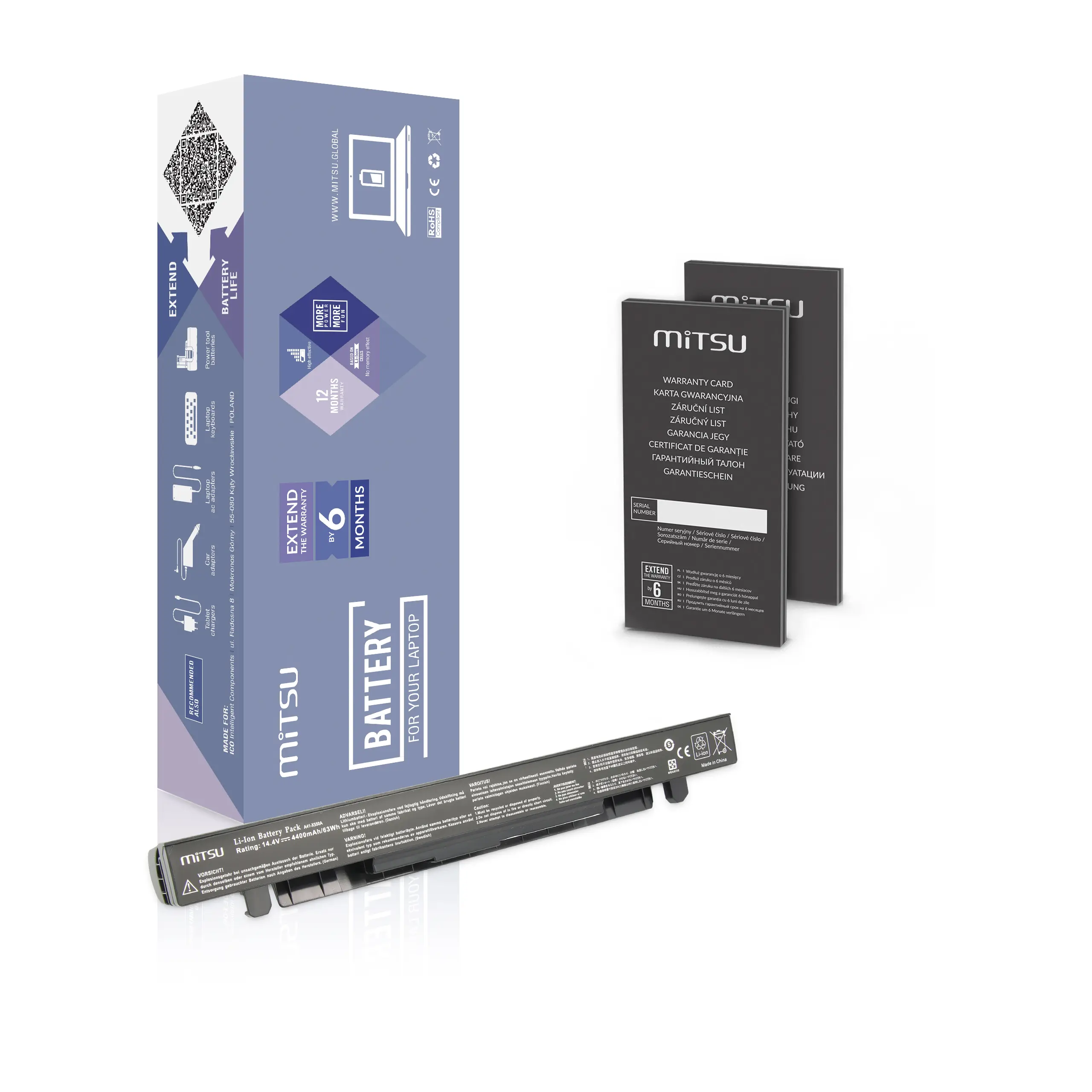 MITSU BC/AS-X550H laptop battery (64 Wh