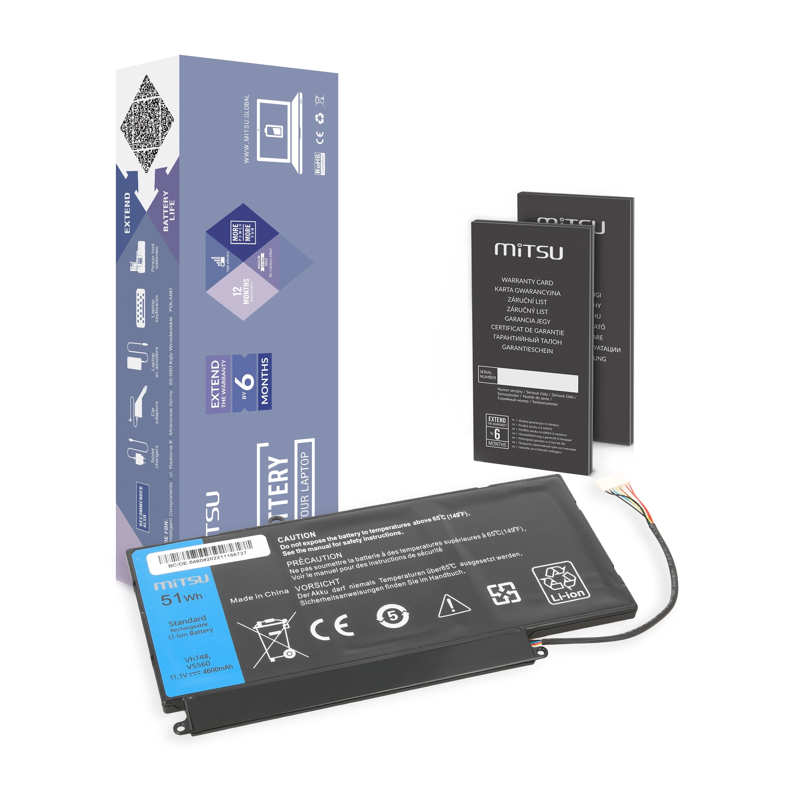 Mitsu Battery for Dell Vostro 5460