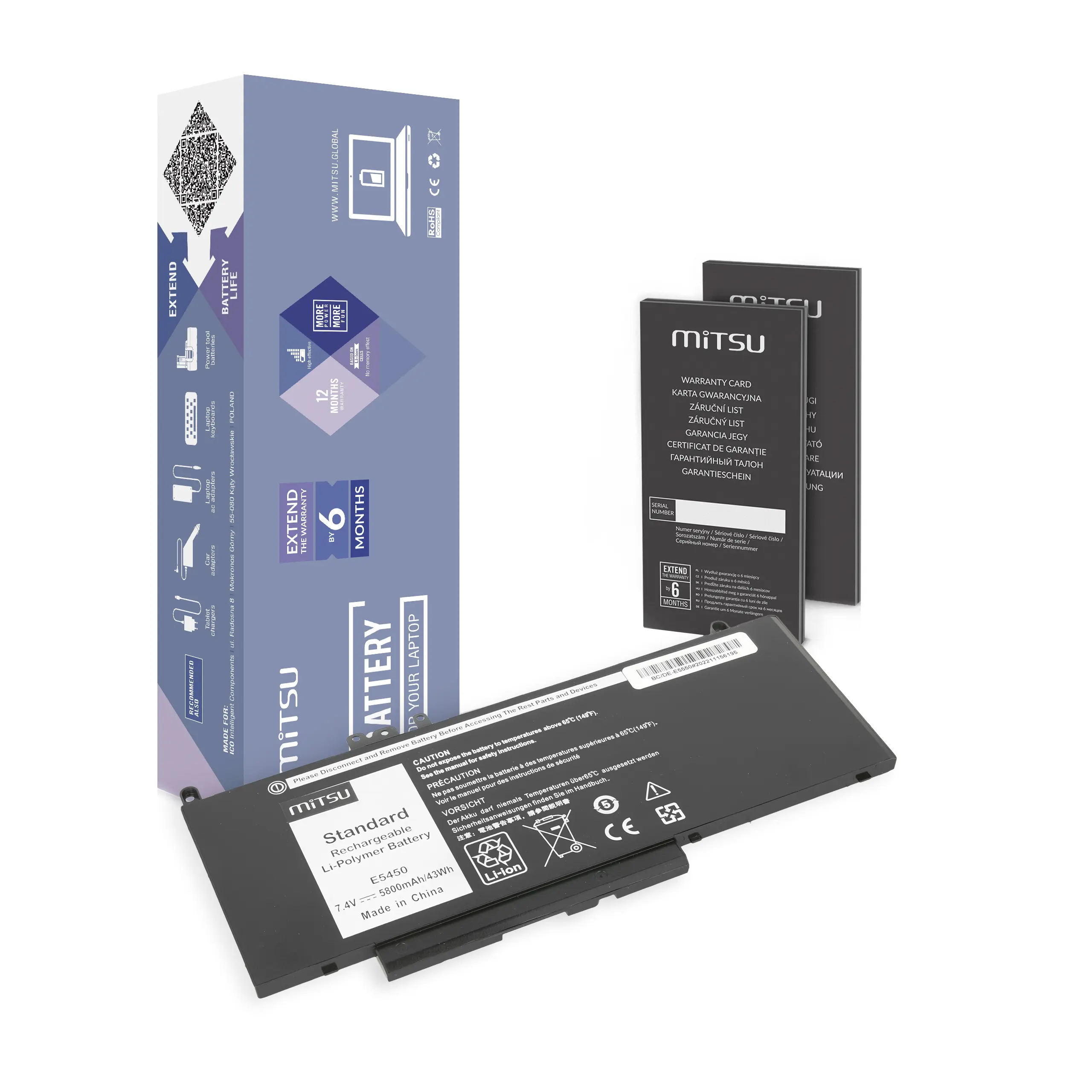 Mitsu Battery for Dell Latitude E5450