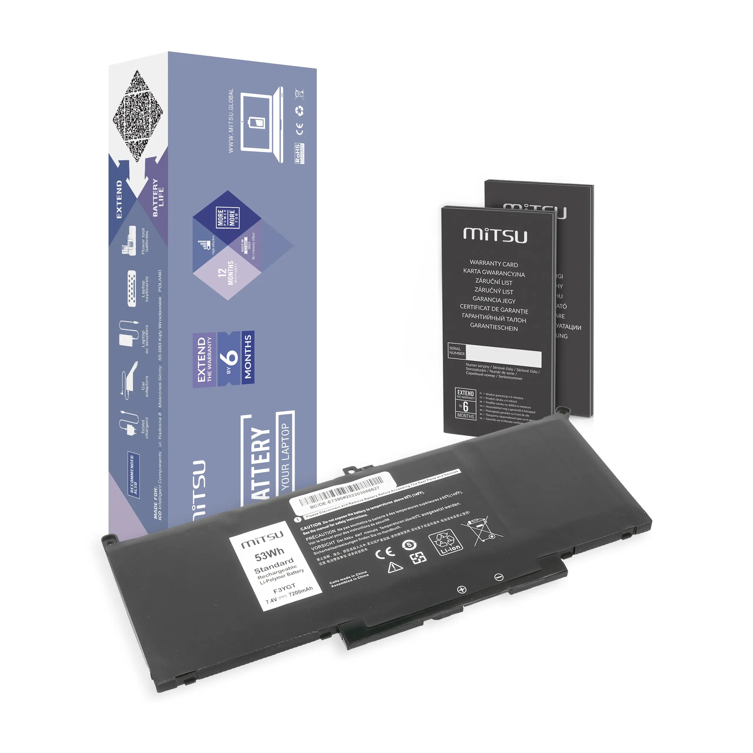 Bateria Mitsu do notebooka Dell Latitude