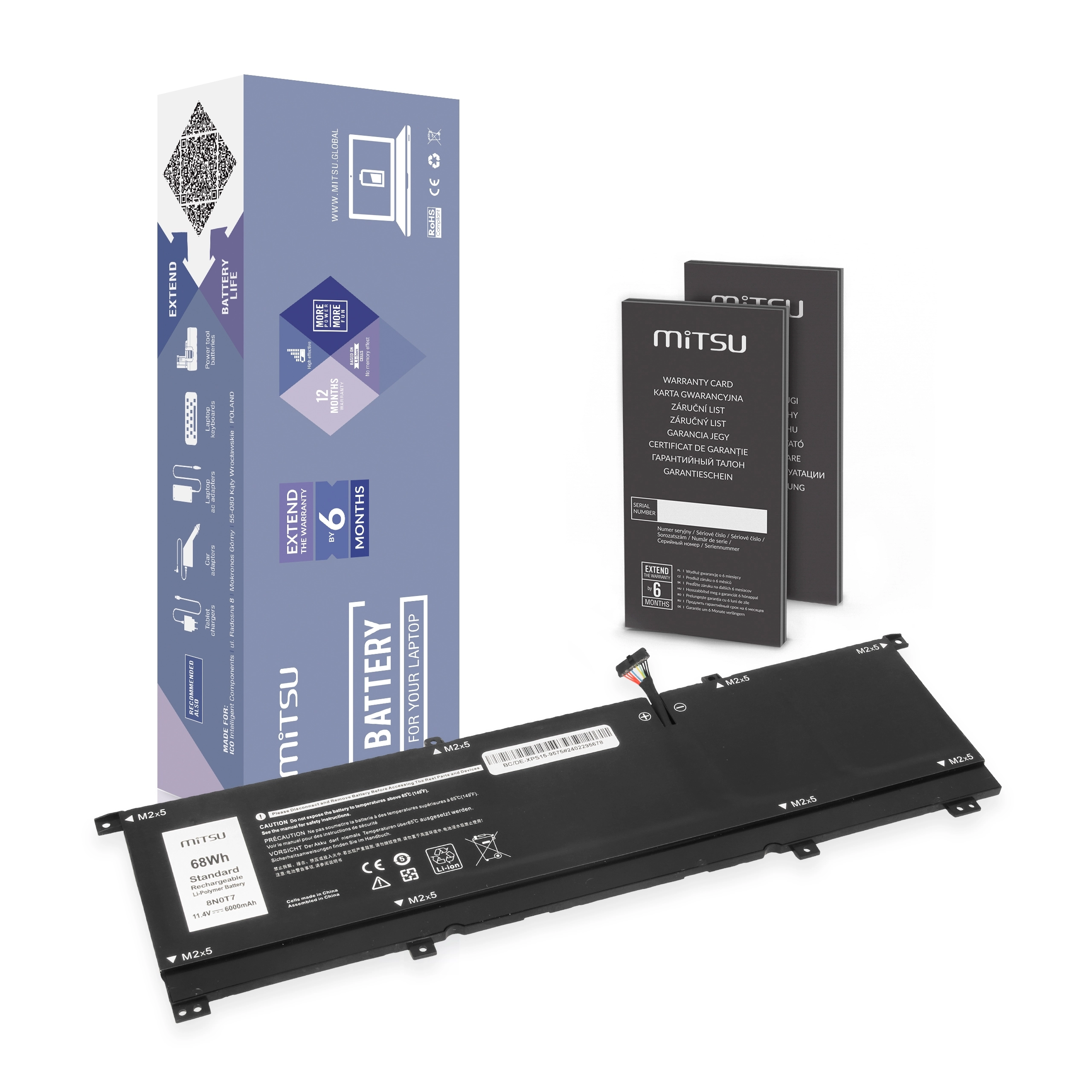 Mitsu Battery for Dell XPS 15