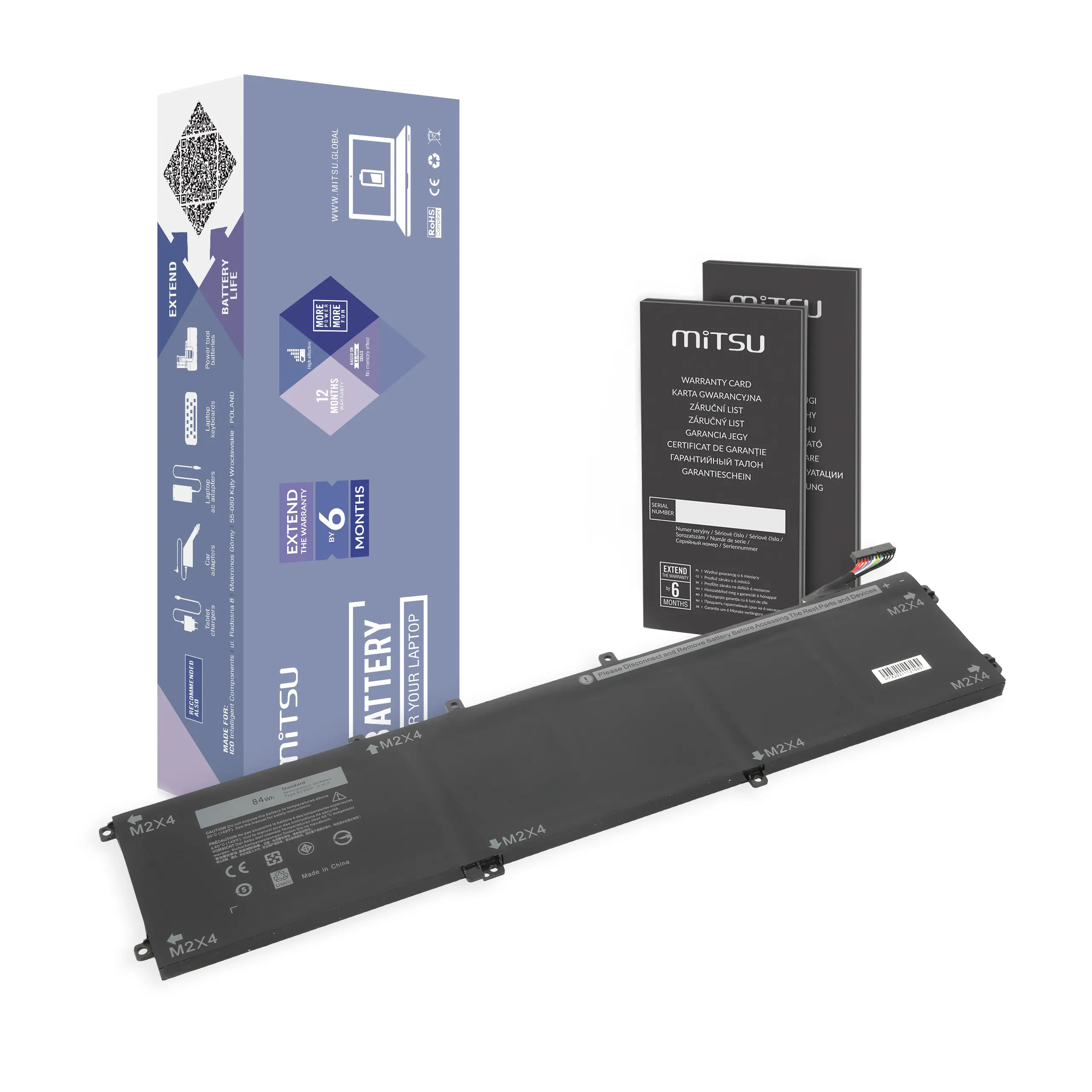 Bateria Mitsu Bateria do Dell XPS