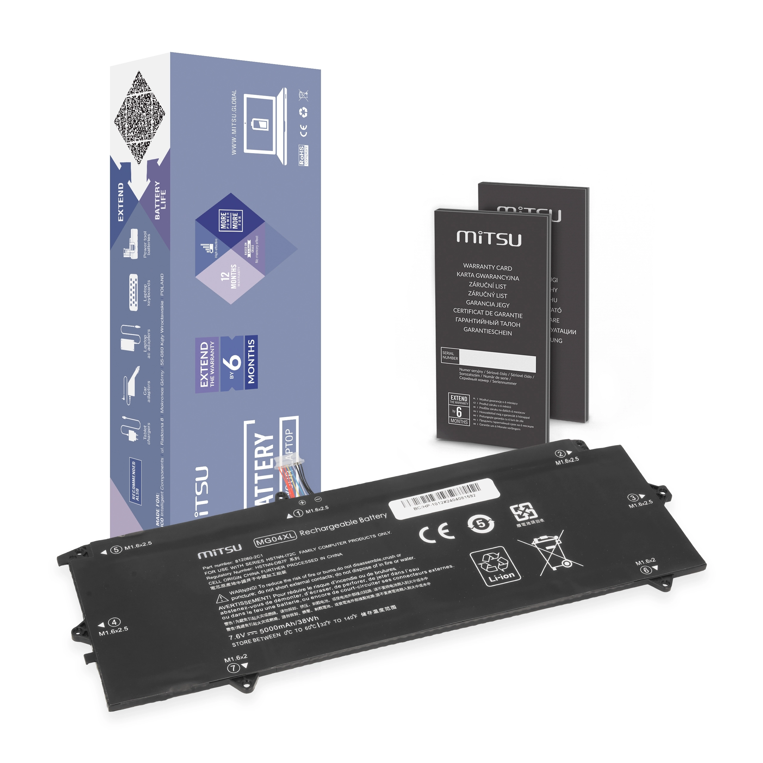 Mitsu Battery for HP Elite x2