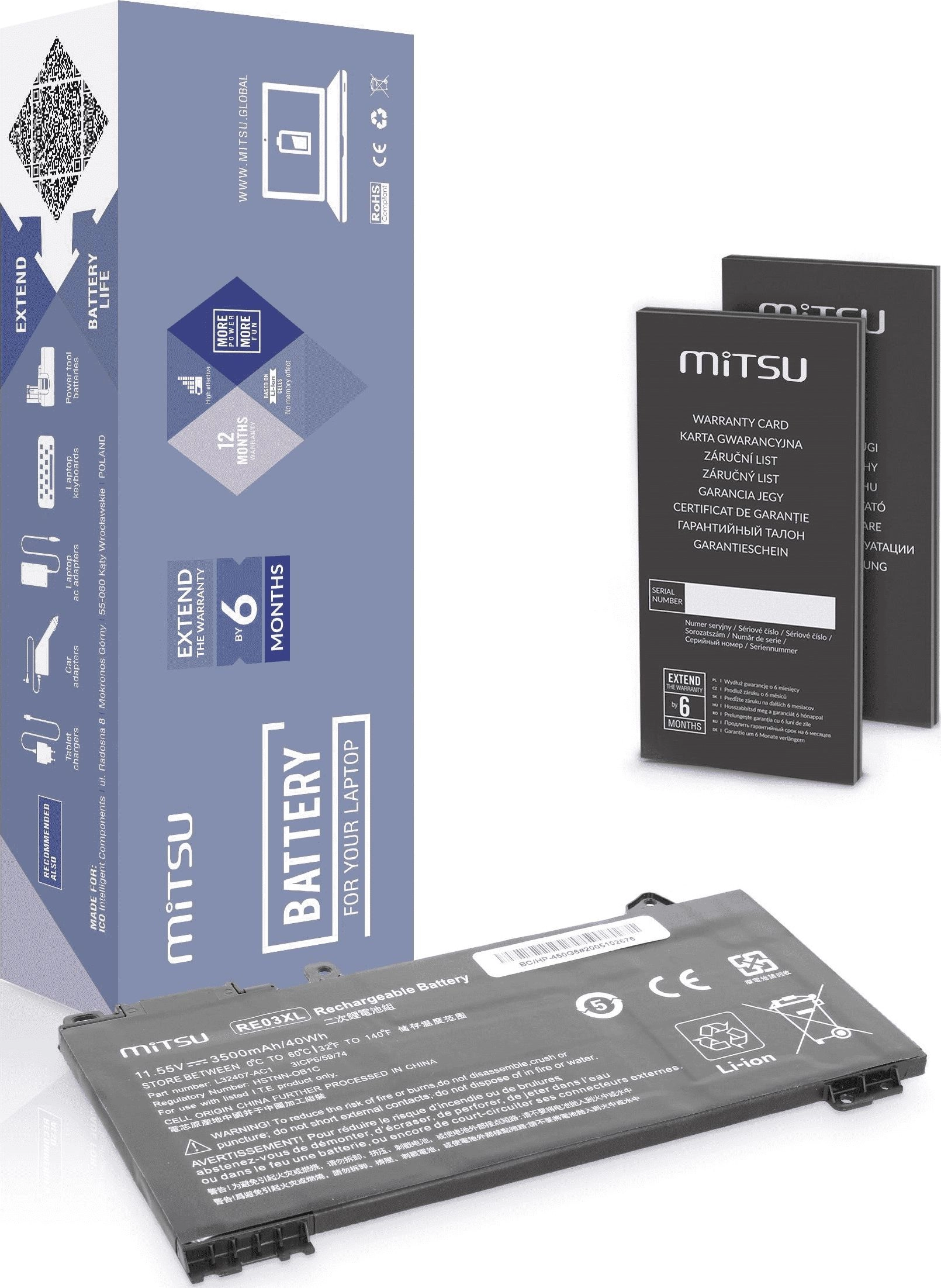 Bateria do HP430G6/450G6 3500mAh(40Wh) 11.55V