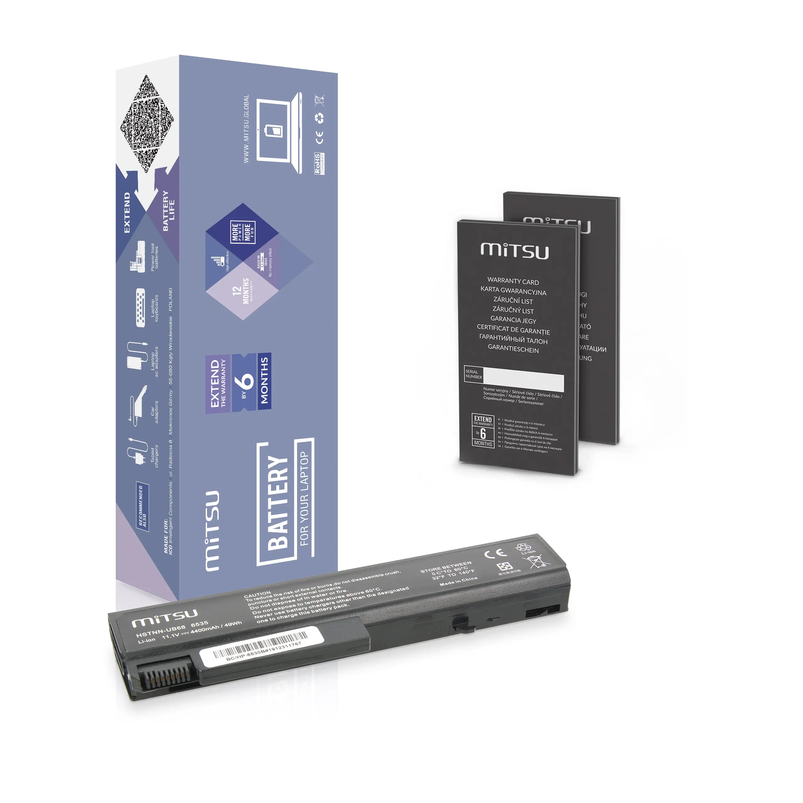 Bateria Mitsu do HP 6530b  6735b