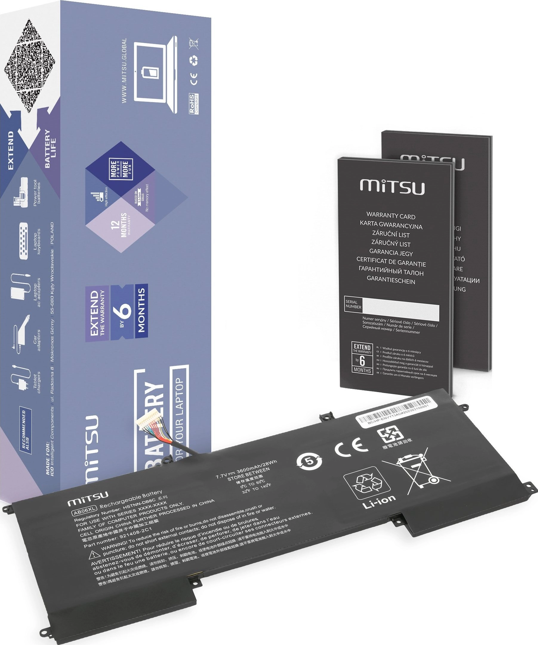 Battery Mitsu for HP Envy 13