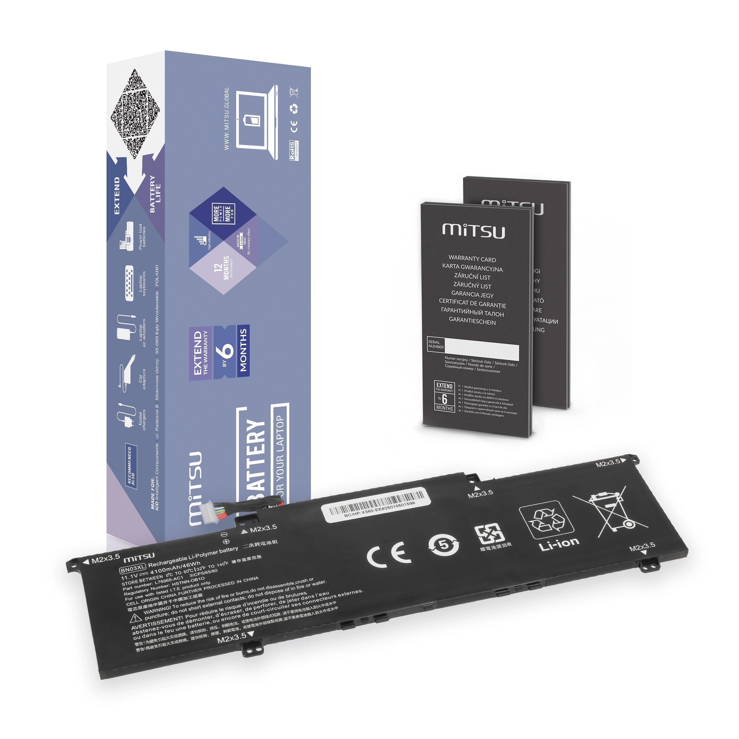 Mitsu battery for HP Envy 13