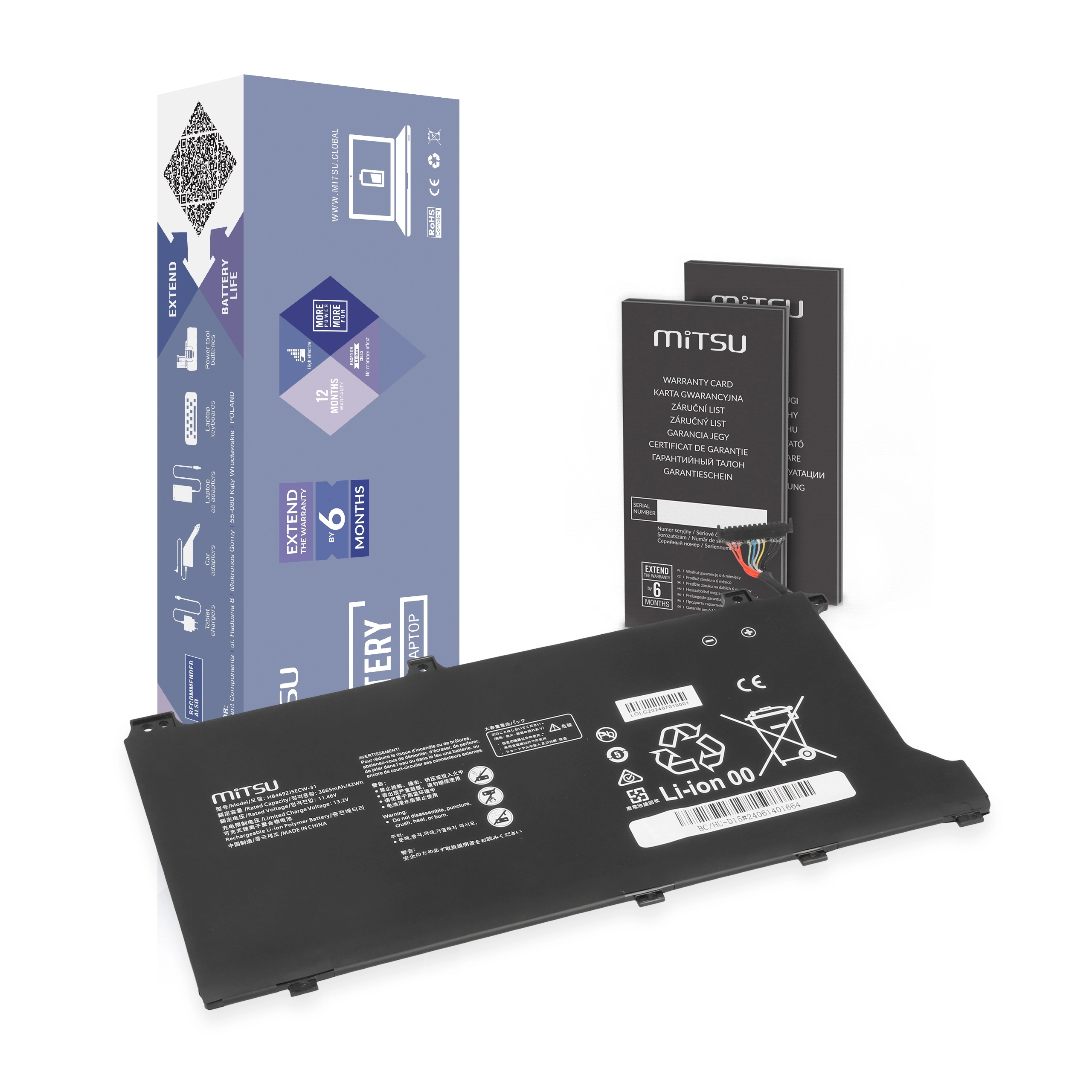 Bateria HB4692J5ECW-31 do Huawei Matebook D15