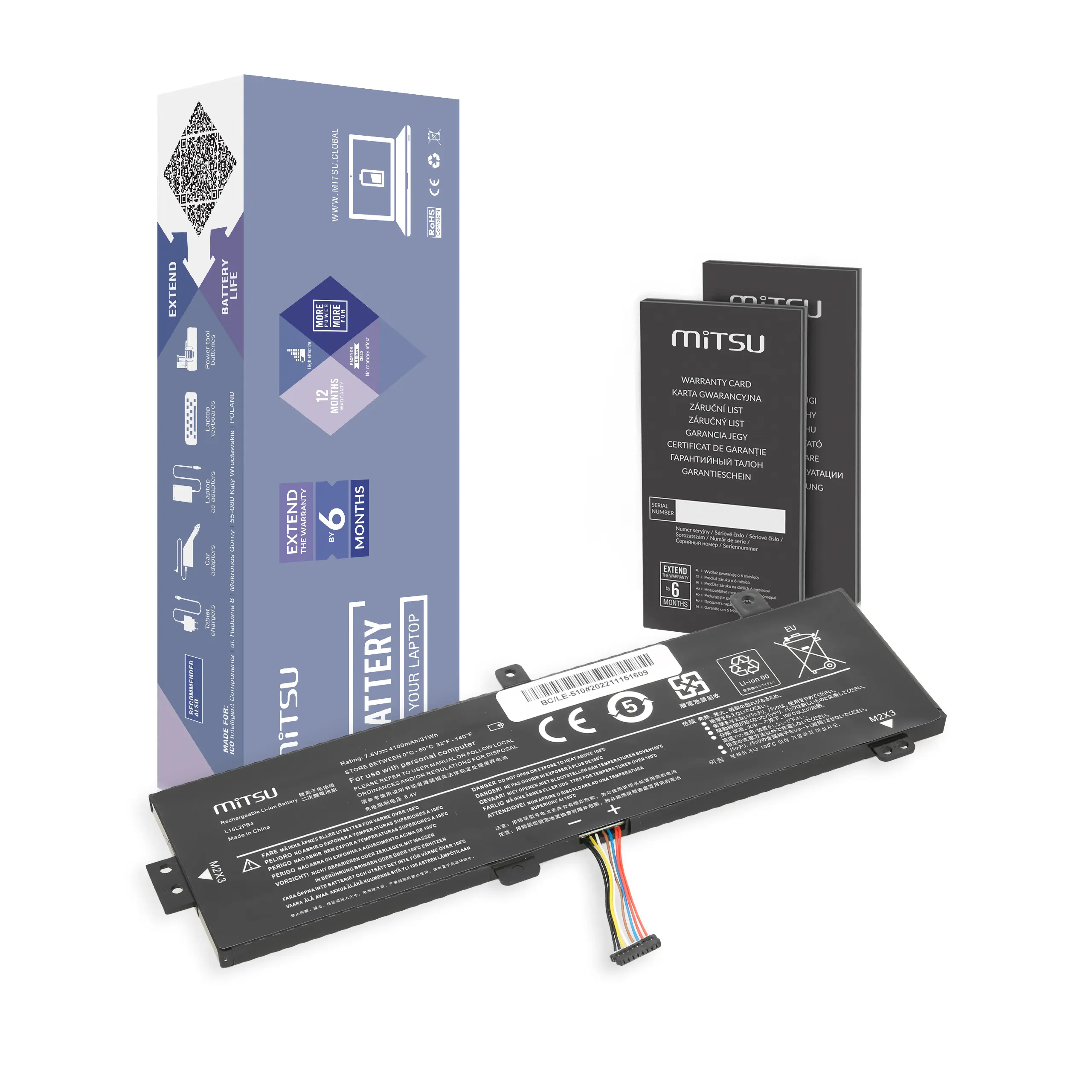 Bateria Mitsu Lenovo IdeaPad 510-15ISK (BC/LE-510)