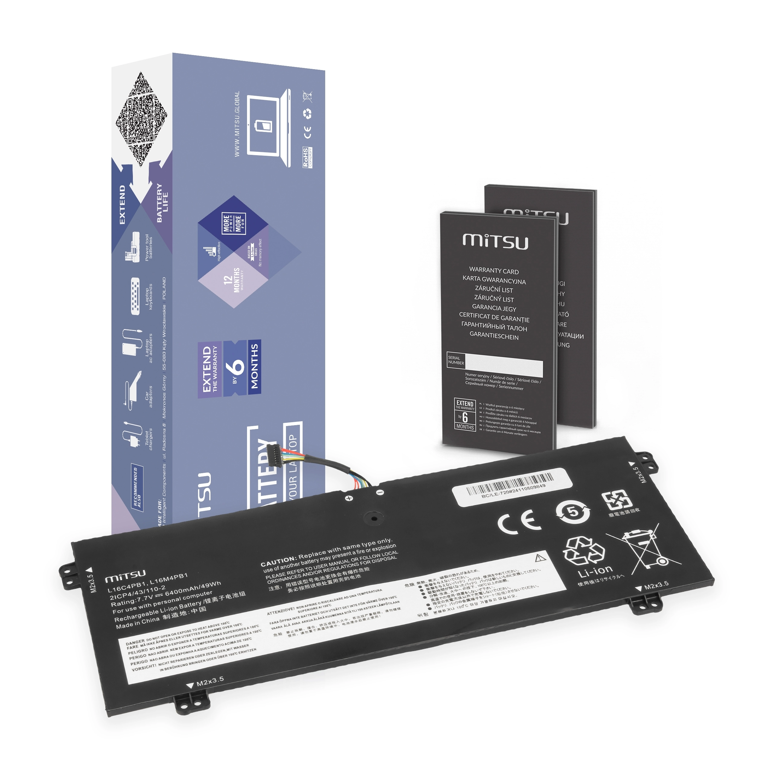 Battery Mitsu for Lenovo Yoga 720-13IKB