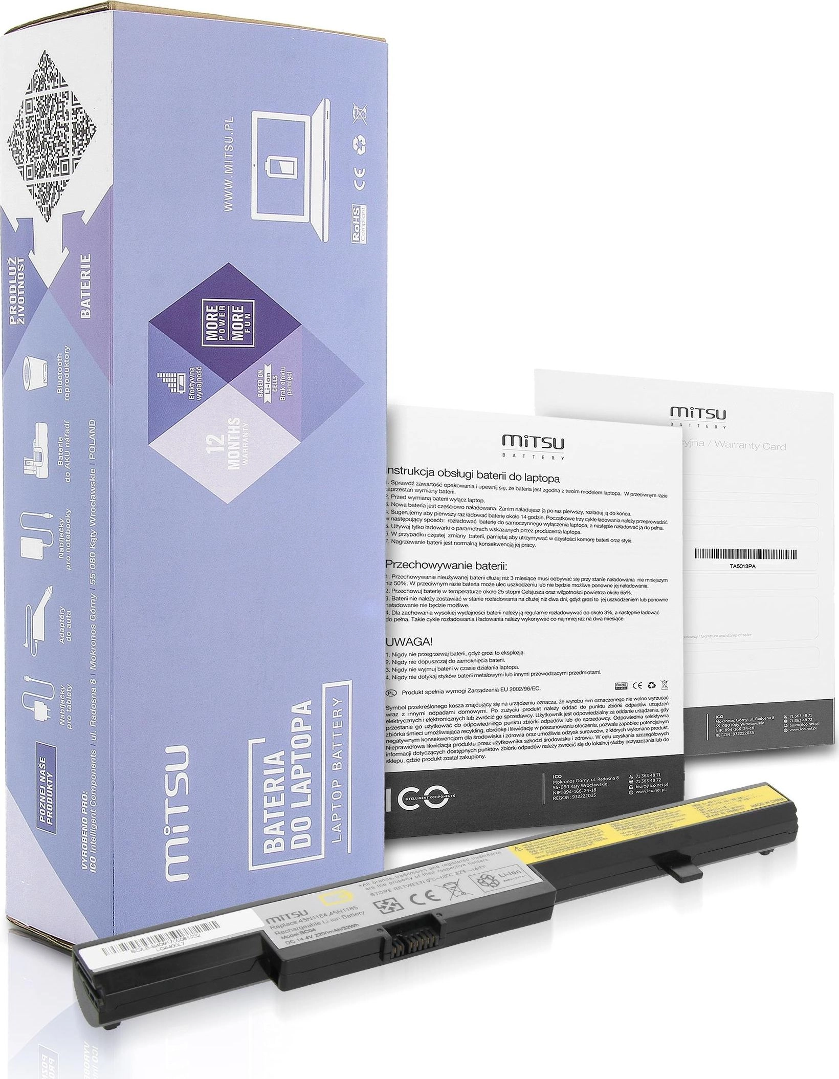 Mitsu Battery Lenovo Battery B40  B50