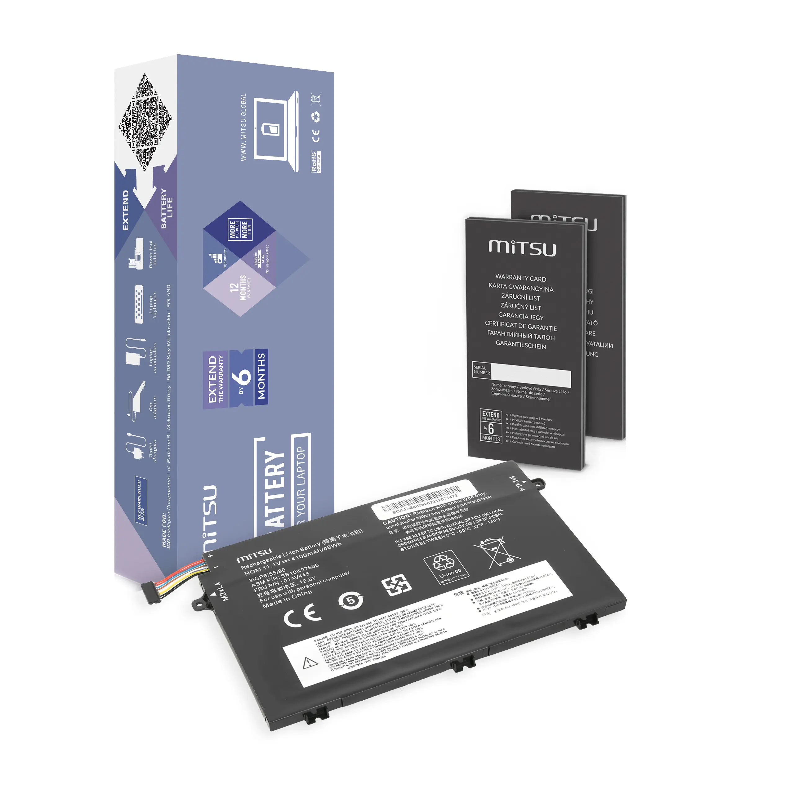 Bateria Mitsu do notebooka Lenovo ThinkPad