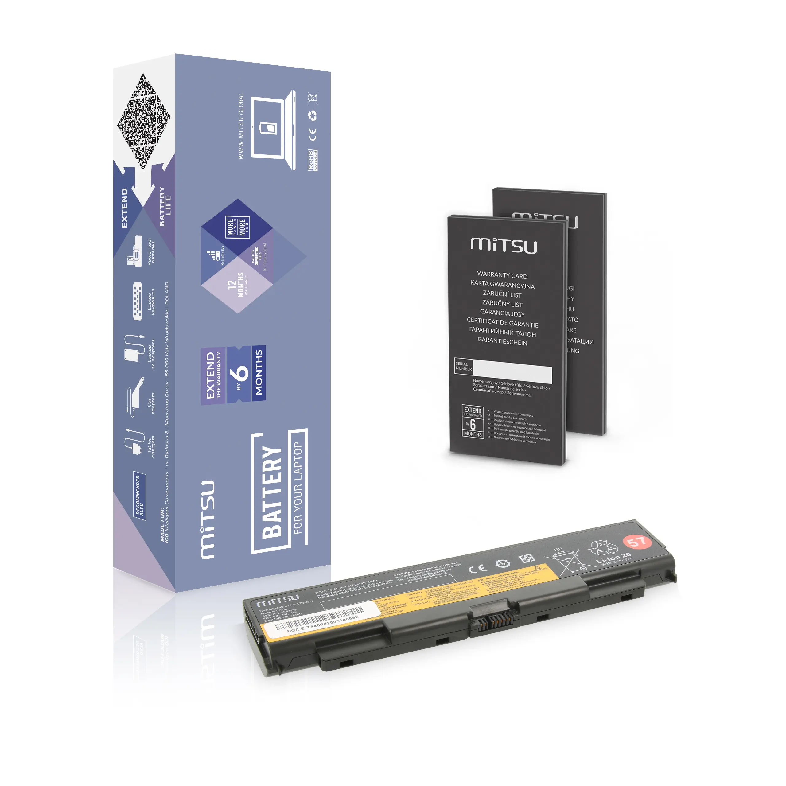 Mitsu battery for Lenovo T440p Notebook