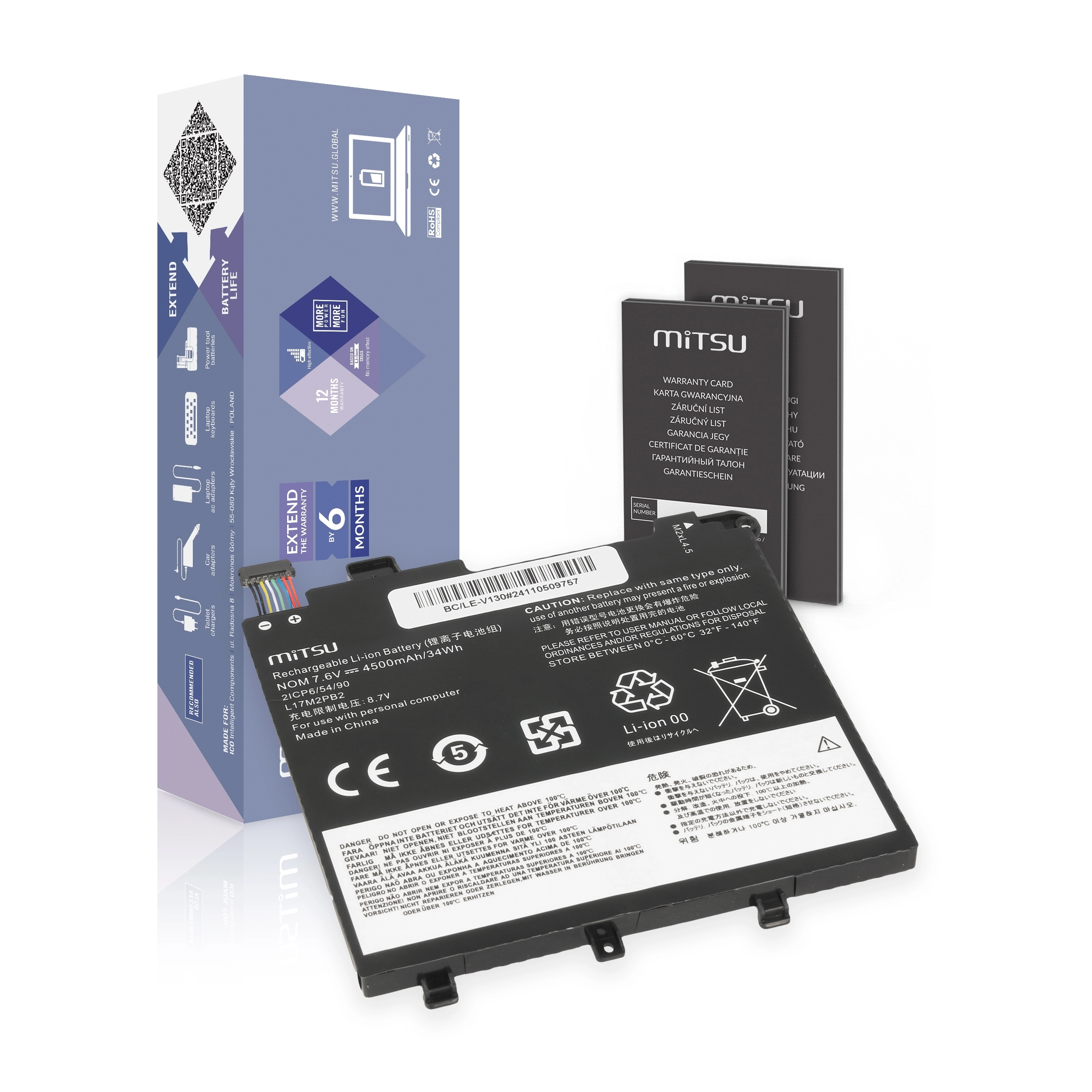 Mitsu battery for Lenovo E41-50  V130-14IGM