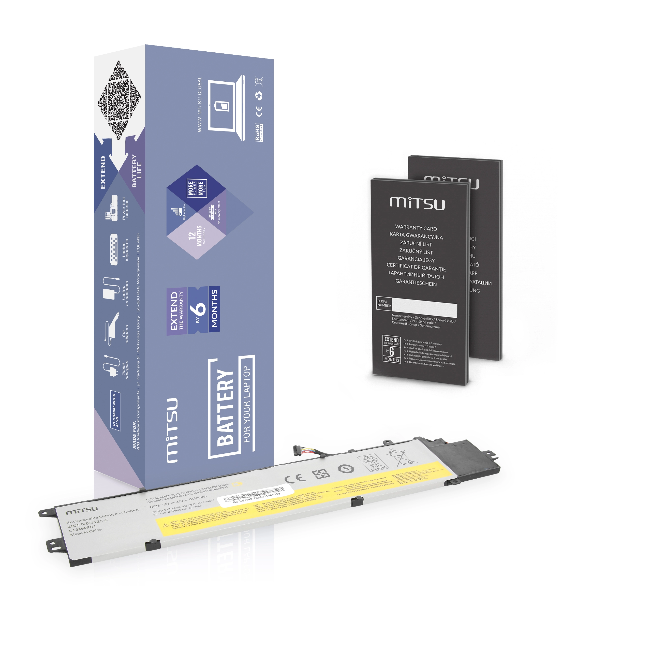 Mitsu laptop battery for Lenovo Y40-70