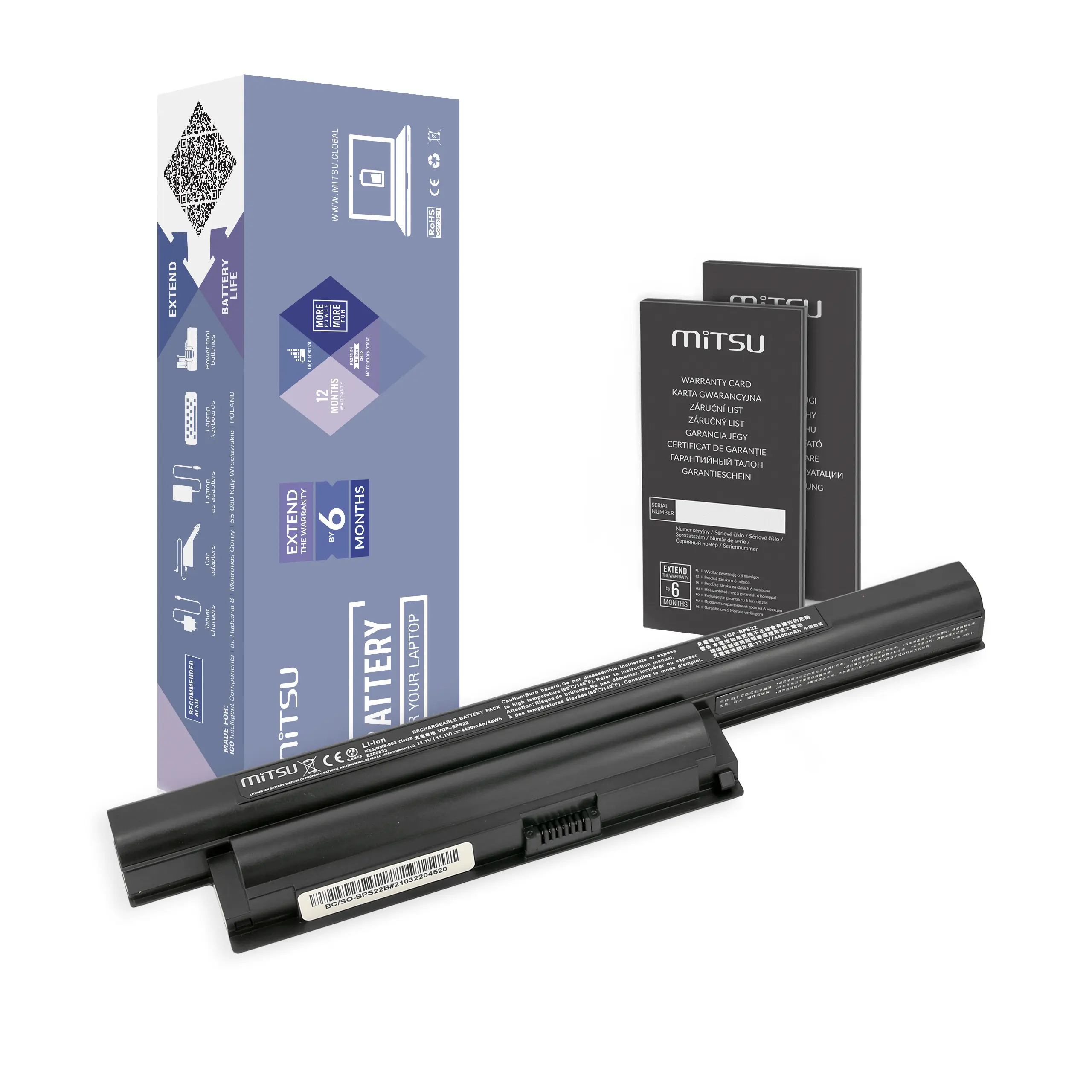 Bateria Mitsu do Sony BPS22 4400