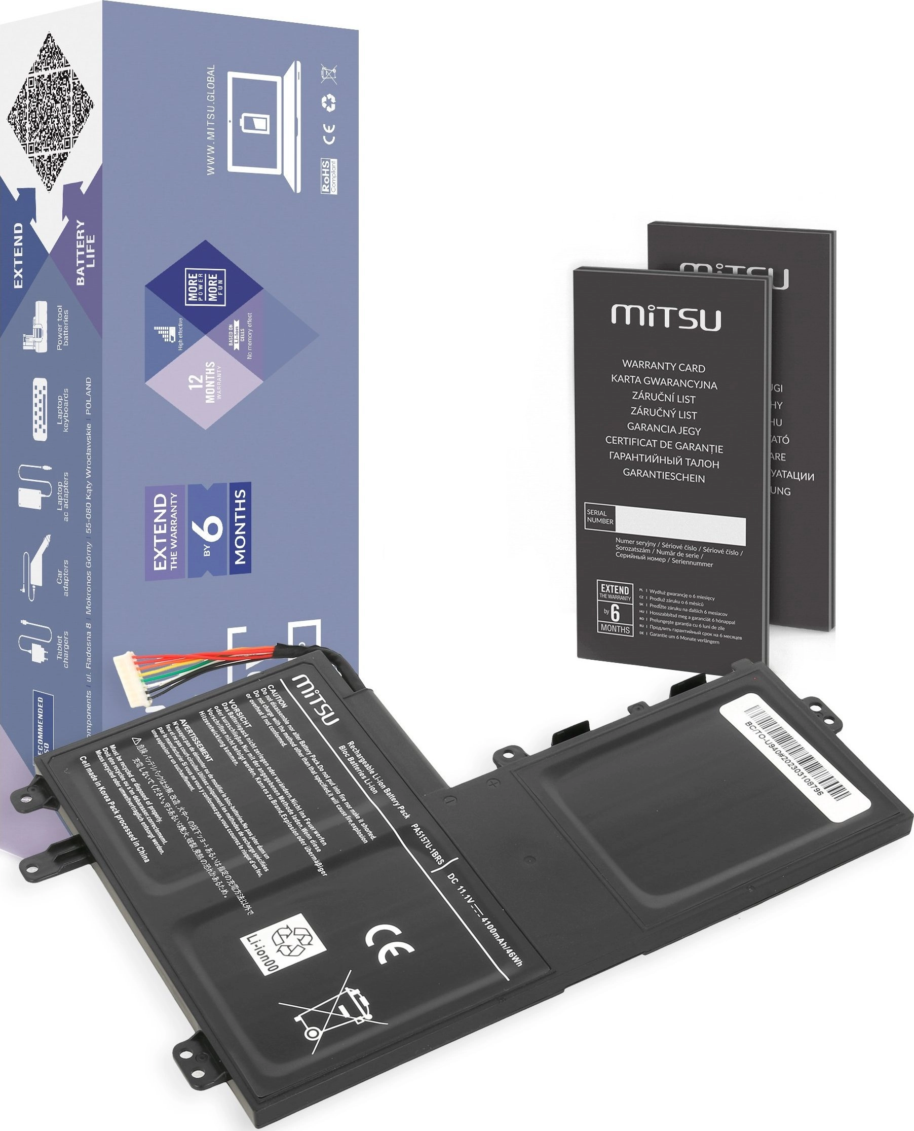 Mitsu Battery for Toshiba Satellite E45T