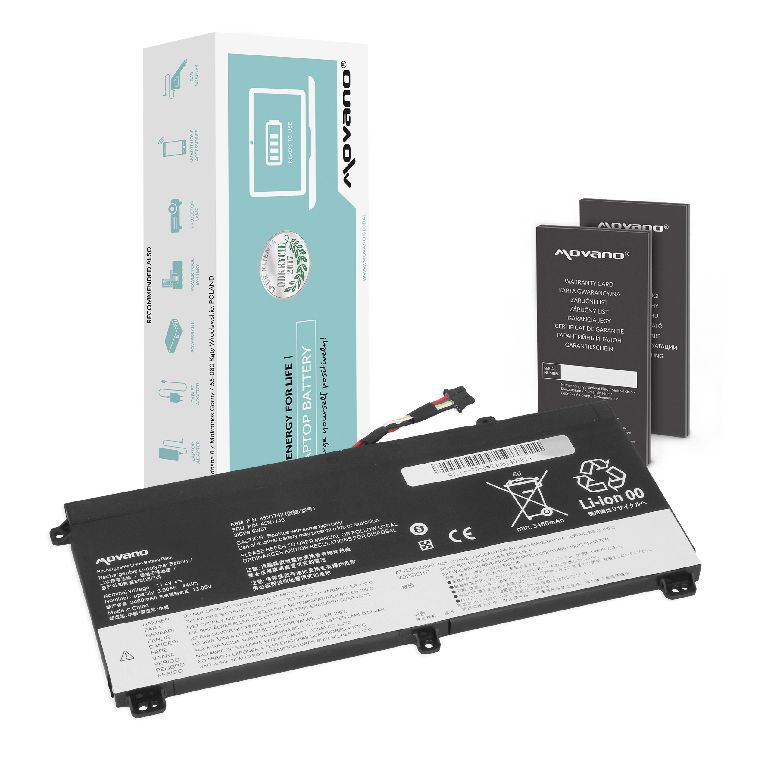 Movano battery for Lenovo ThinkPad T550