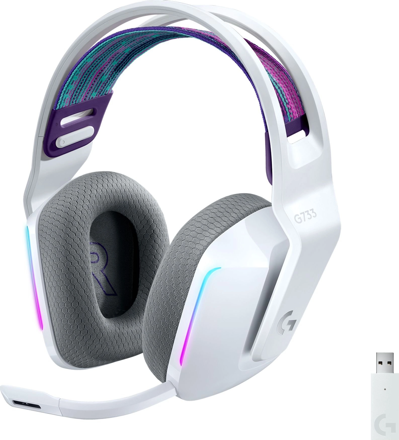 Słuchawki Logitech G733 Lightspeed Białe (981-000883)