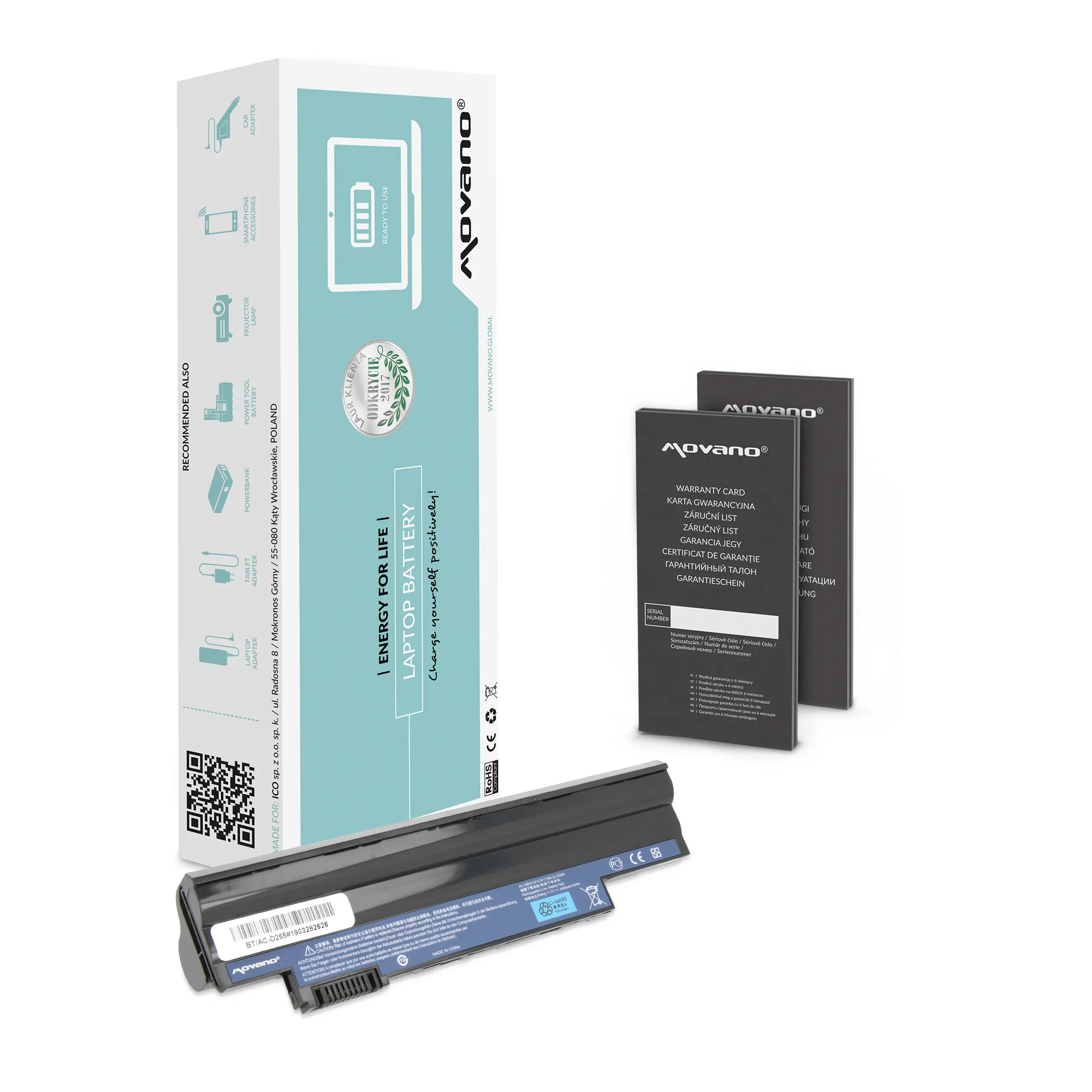 Movano battery for Acer D255 D260