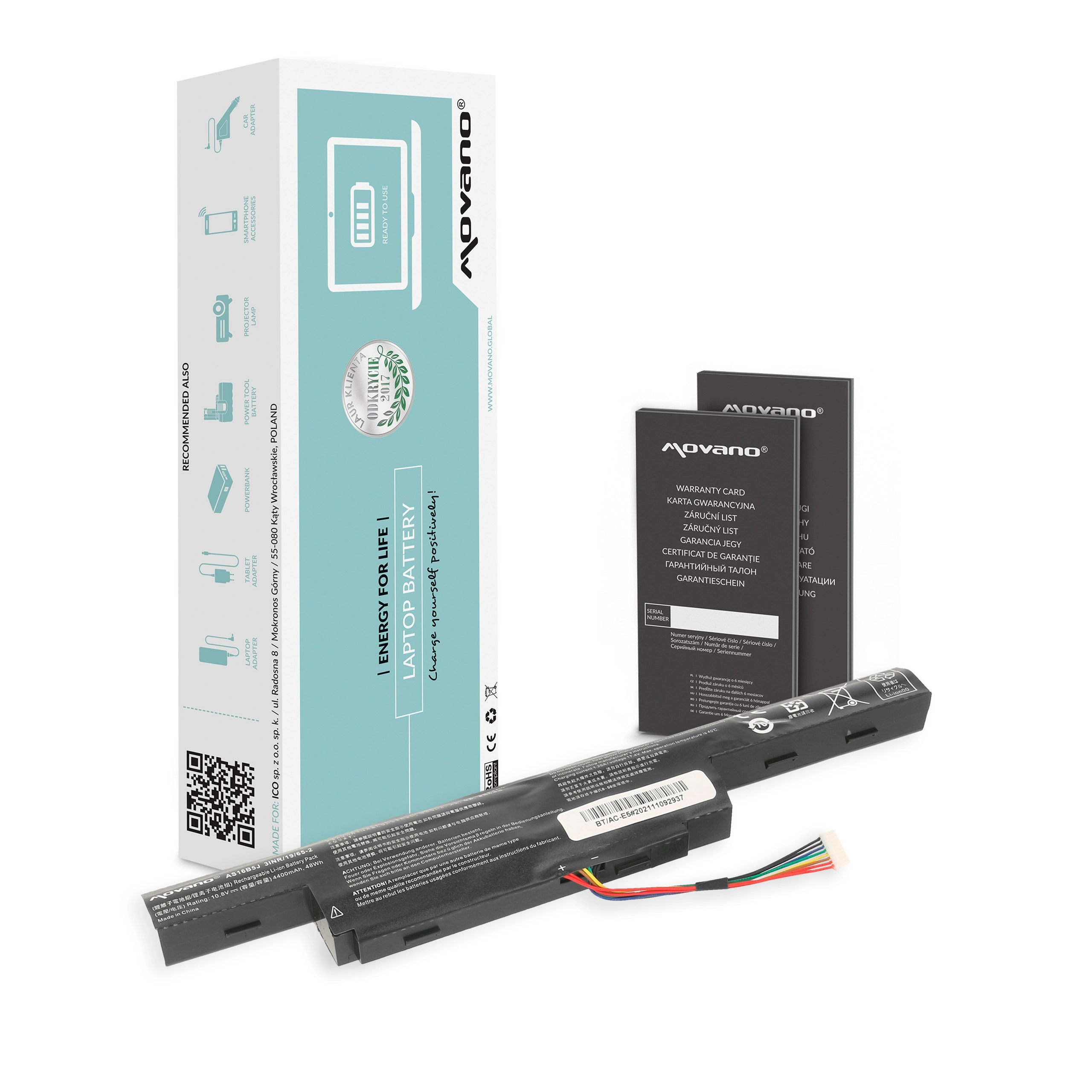 Movano battery for Acer Aspire E5-475