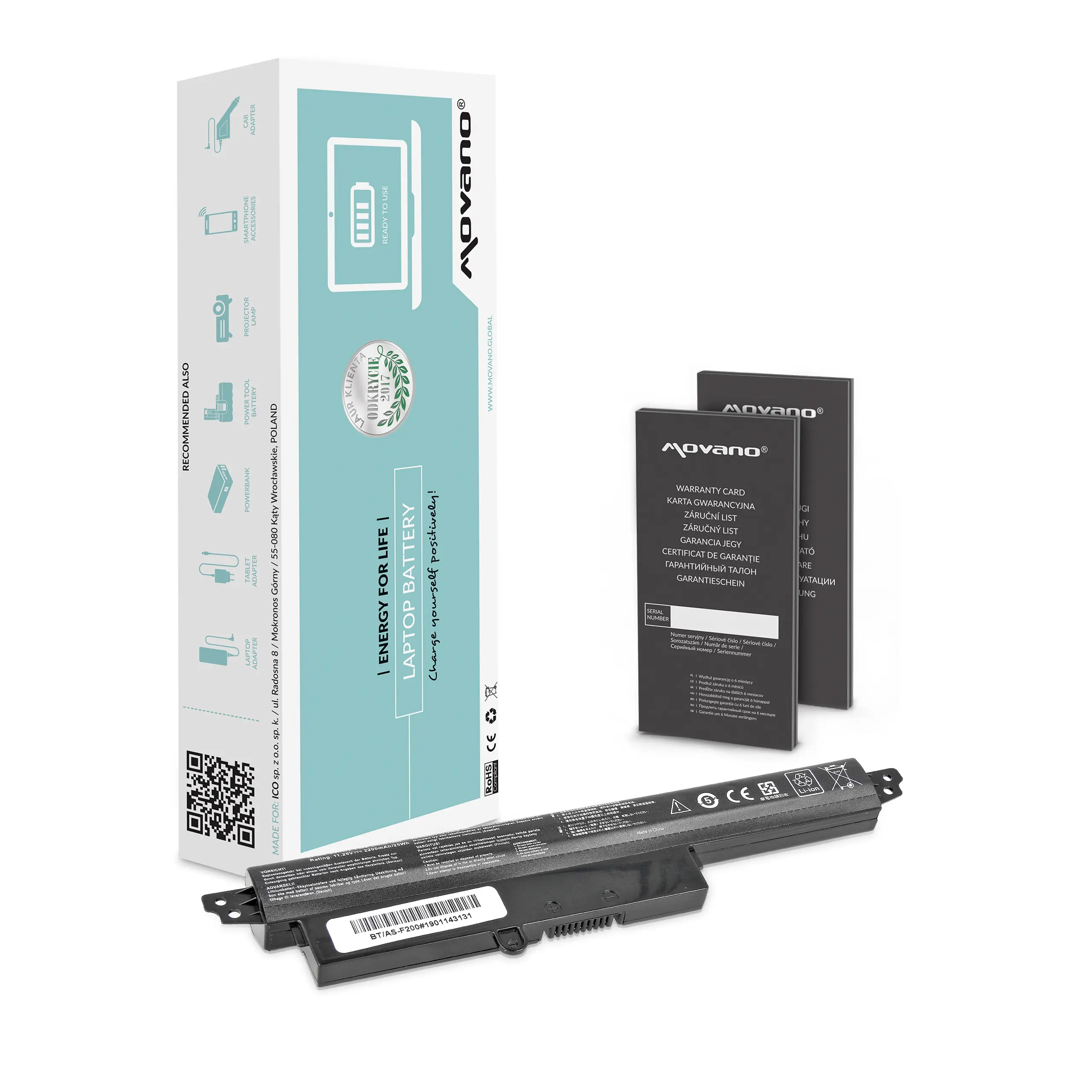 Movano battery for Asus Vivobook S200