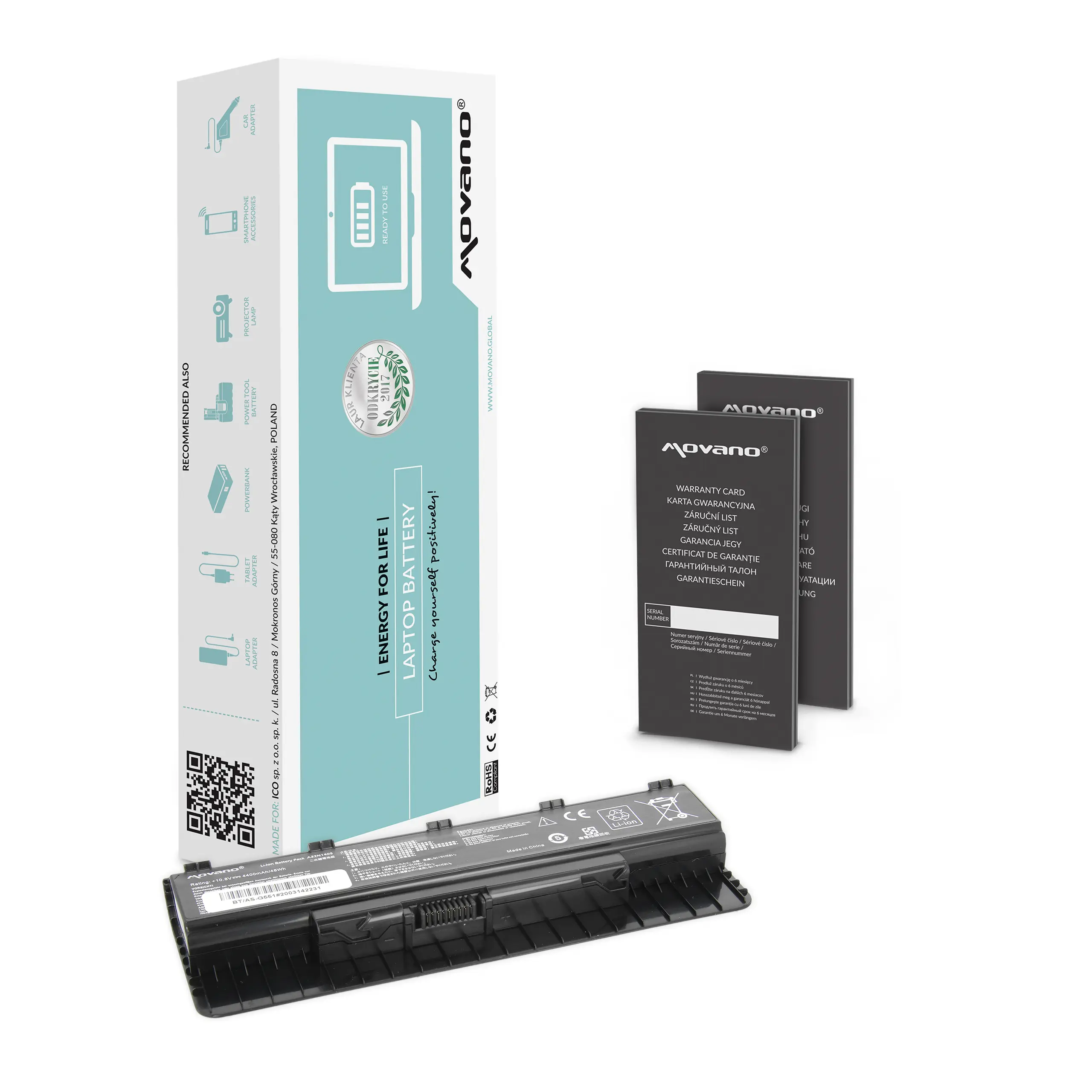 Movano battery for Asus G551 G551J
