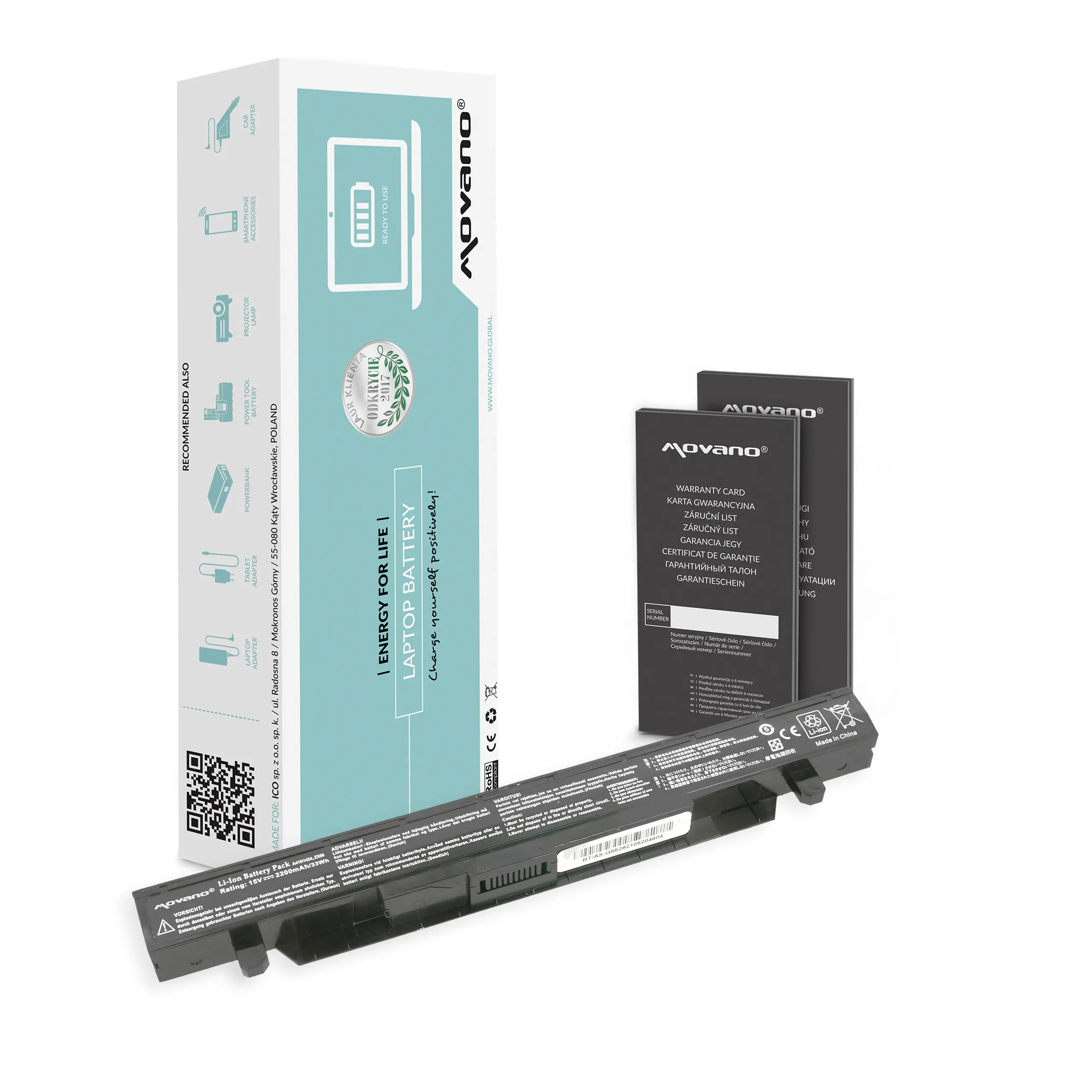 Movano battery for Asus G552  G552J