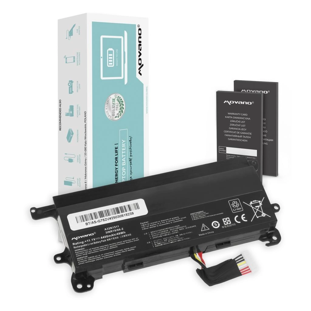 Movano Battery for Asus ROG G752V
