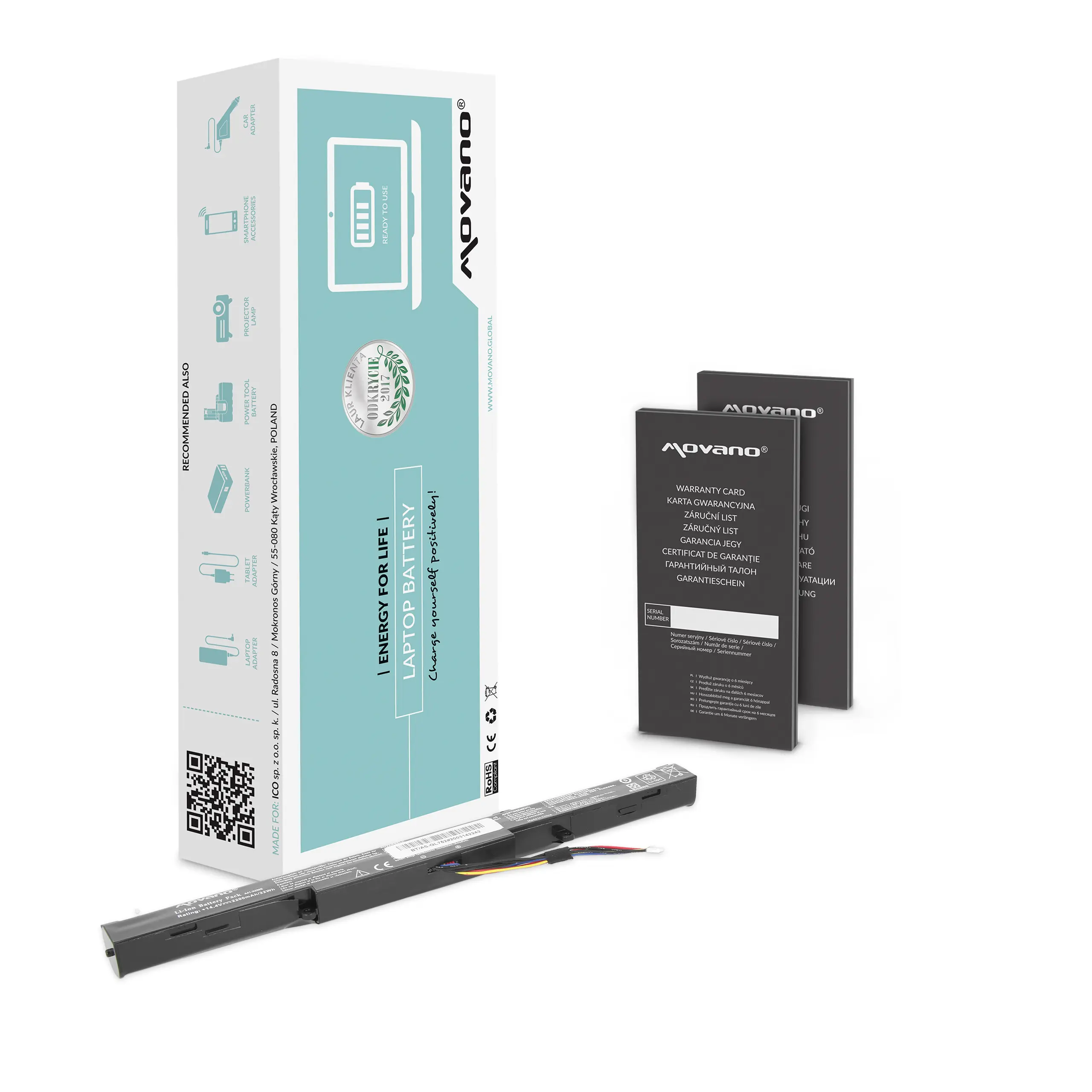 Movano battery for Asus GL752VL notebook
