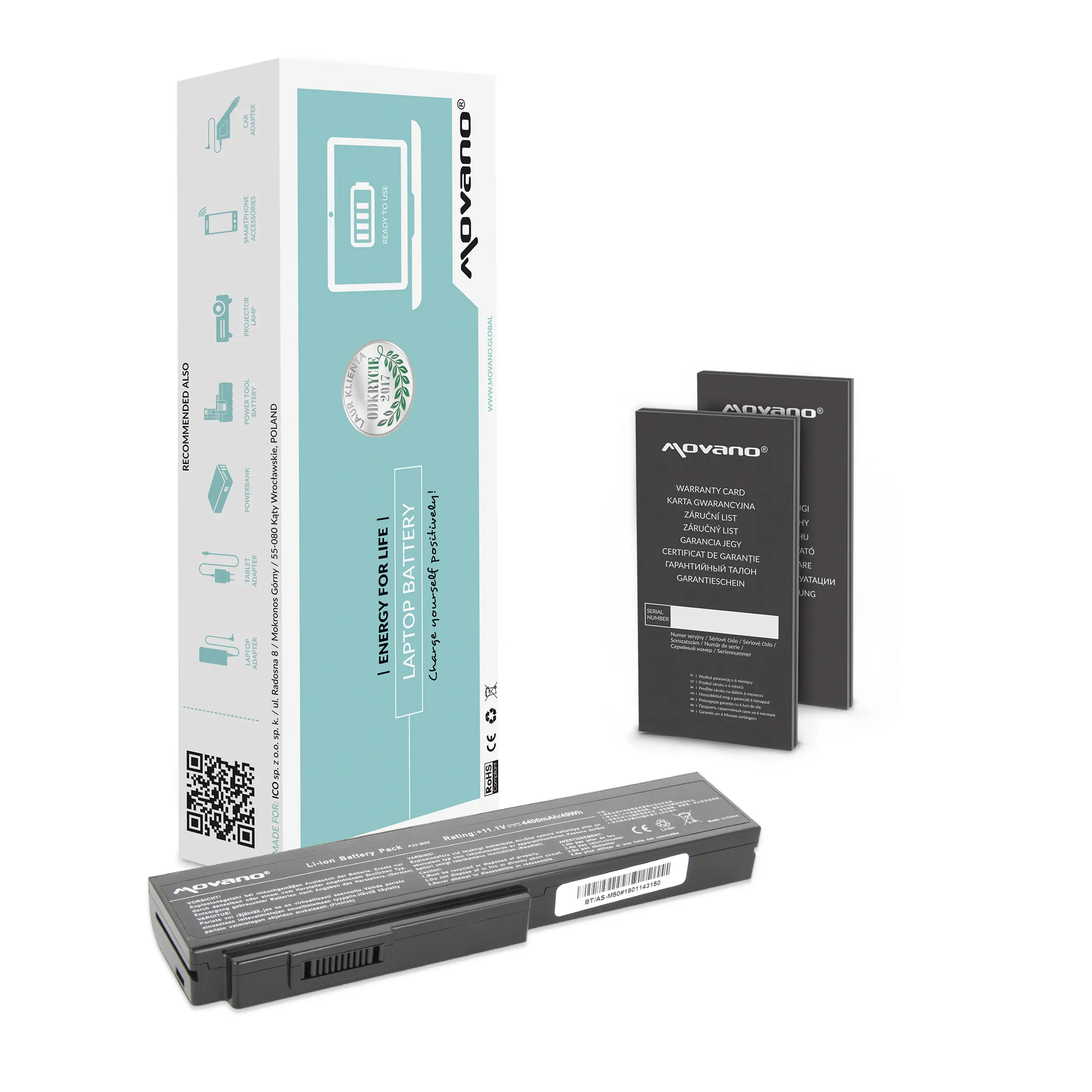 Movano battery for Asus M50 N61