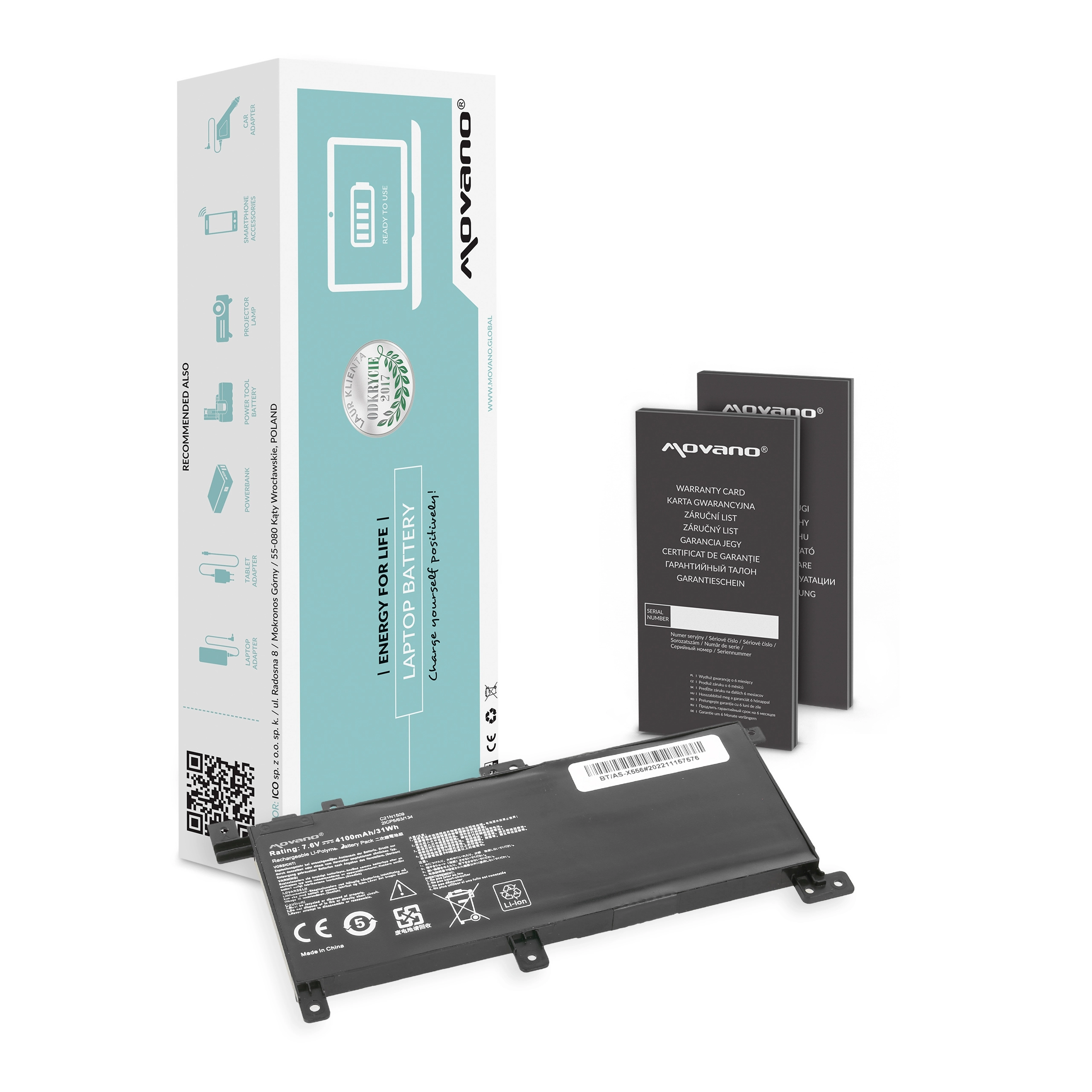 Movano battery for Asus X556 X556U