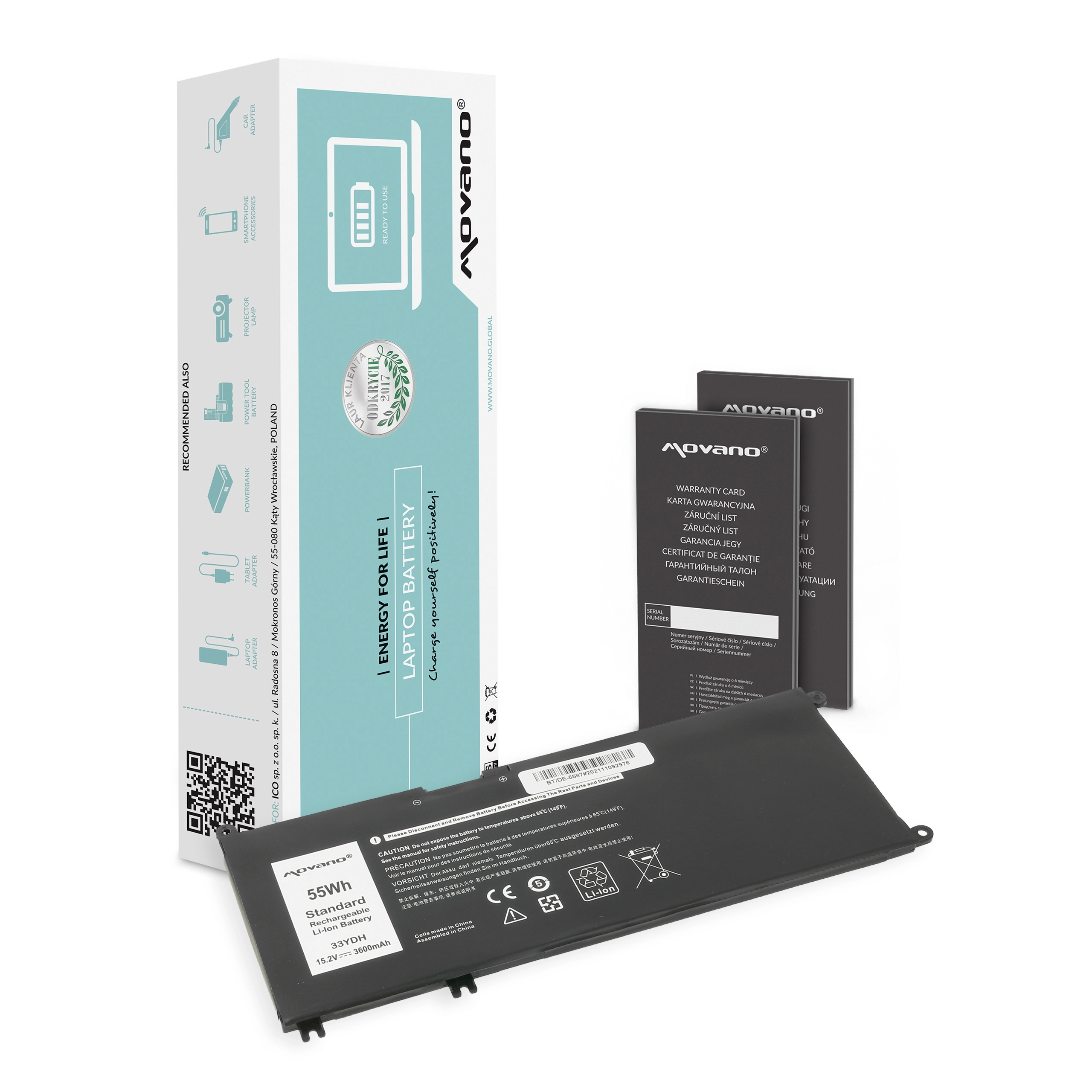 Movano battery for Dell Inspiron 15