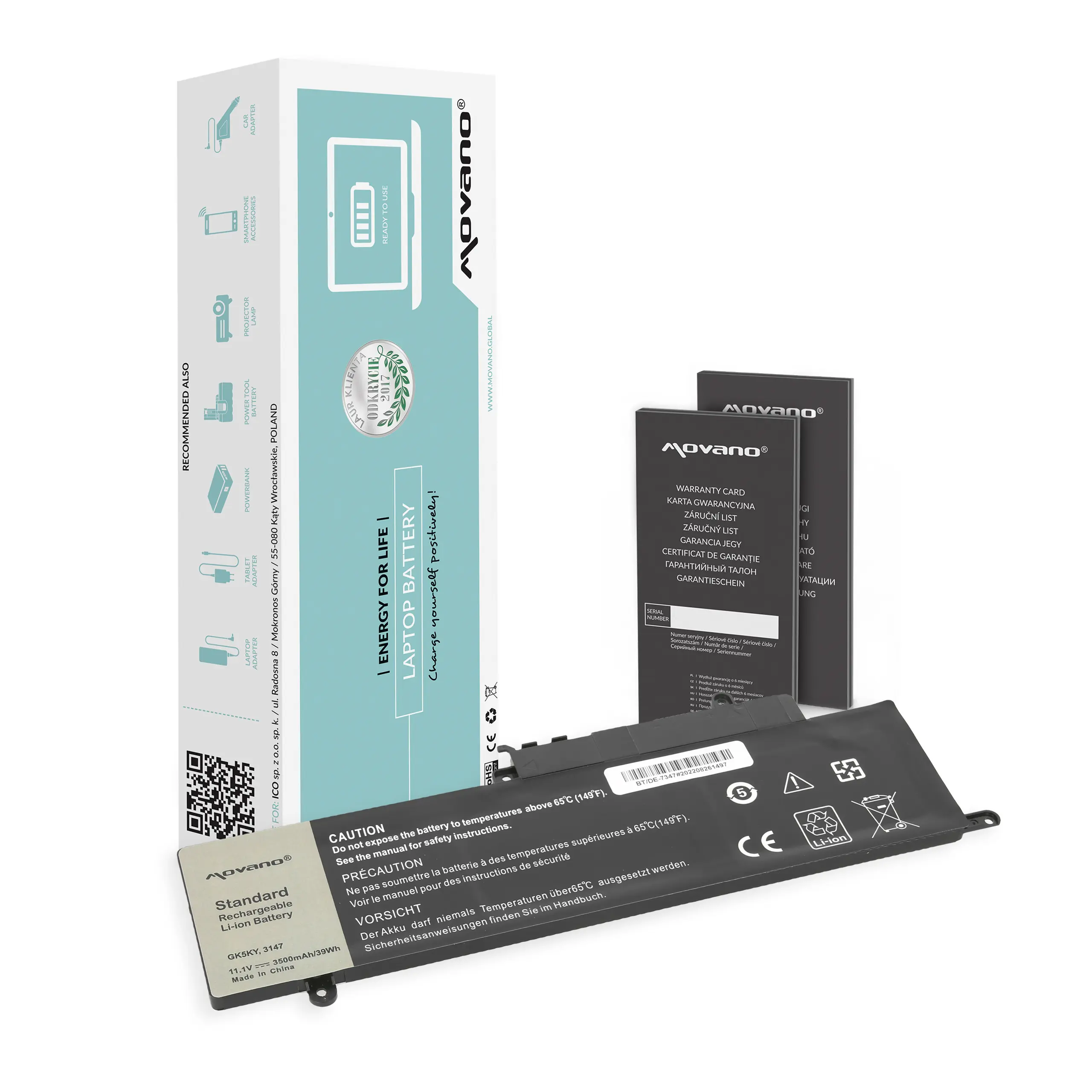 Movano battery for Dell Inspiron 13