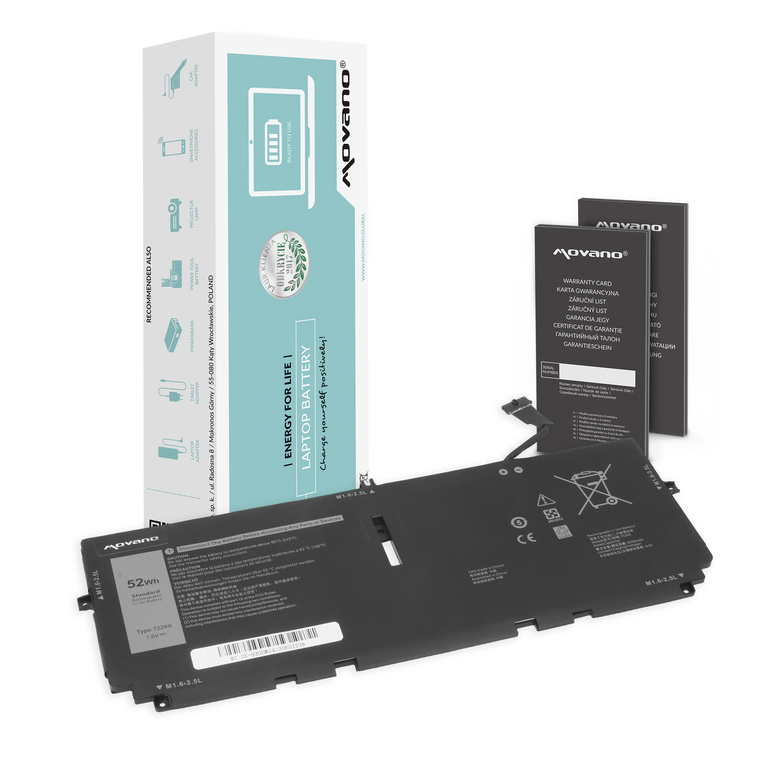 Movano Battery for Dell XPS 13
