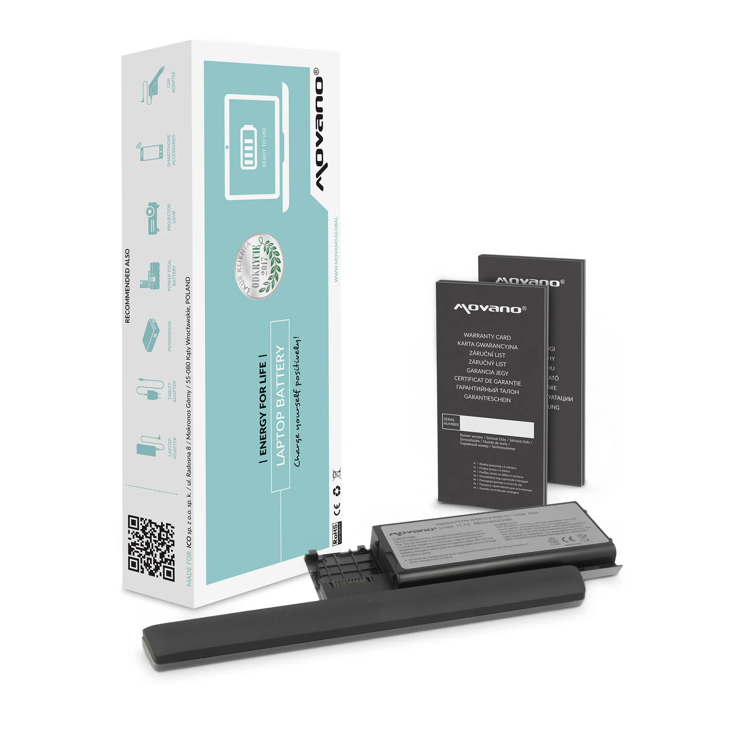 Movano Battery for Dell Latitude D620