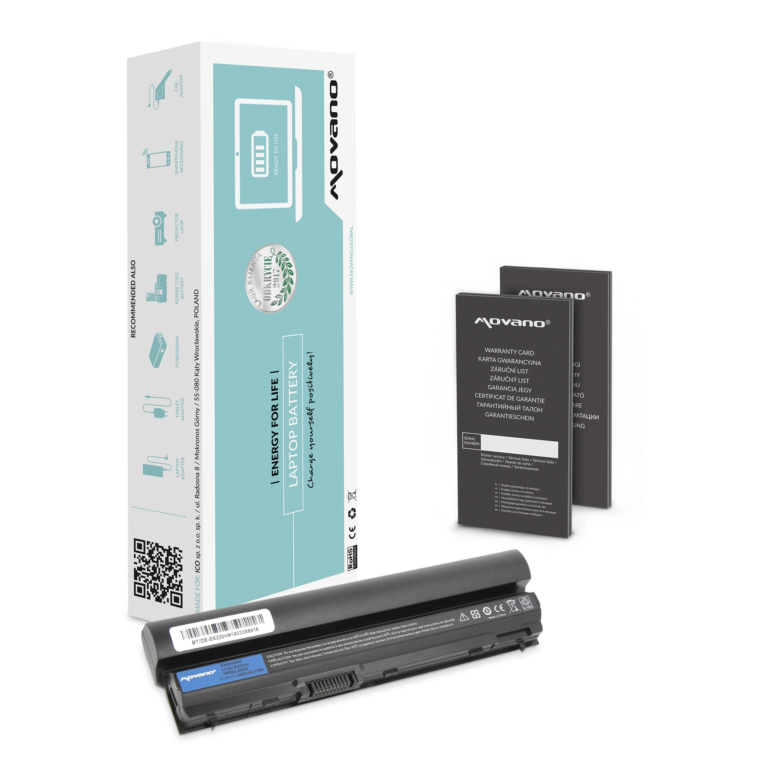 Movano battery for Dell Latitude E6220