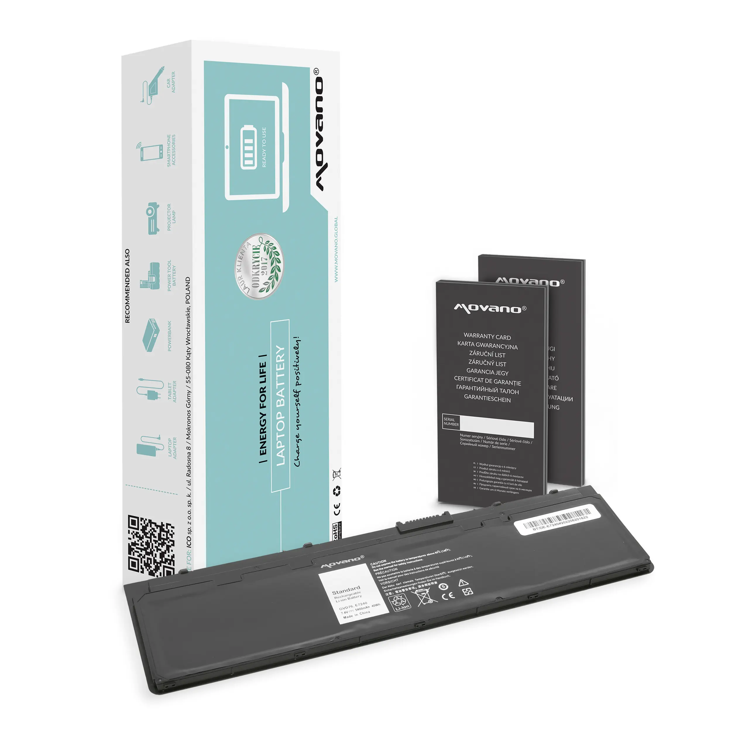 Movano battery for Dell Latitude E7240