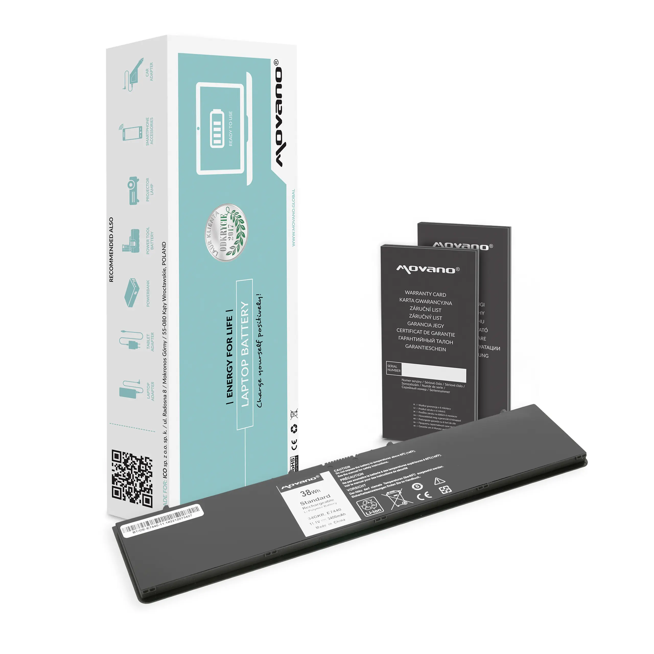 Movano Battery for Dell Latitude E7440