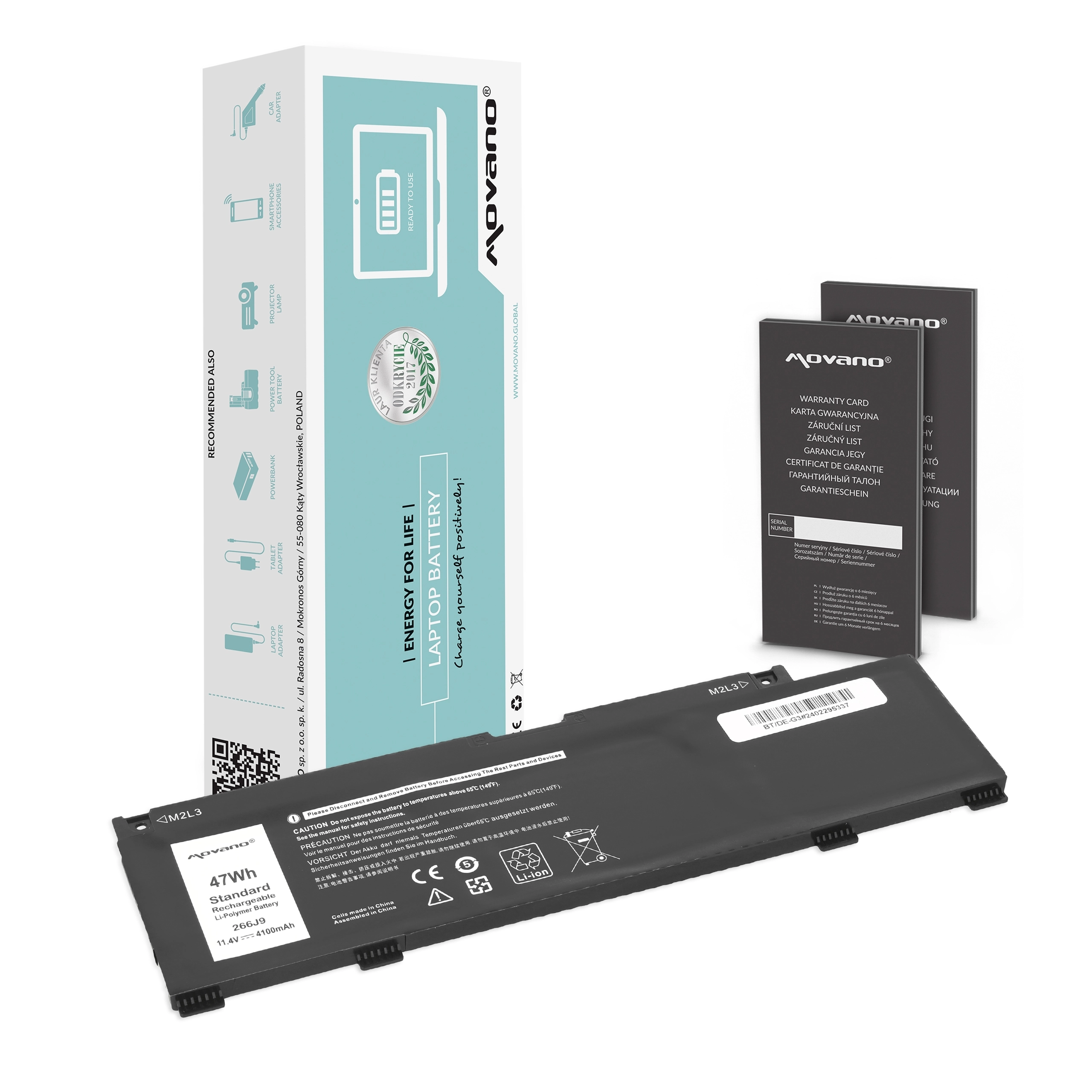 Movano battery for Dell G3 15