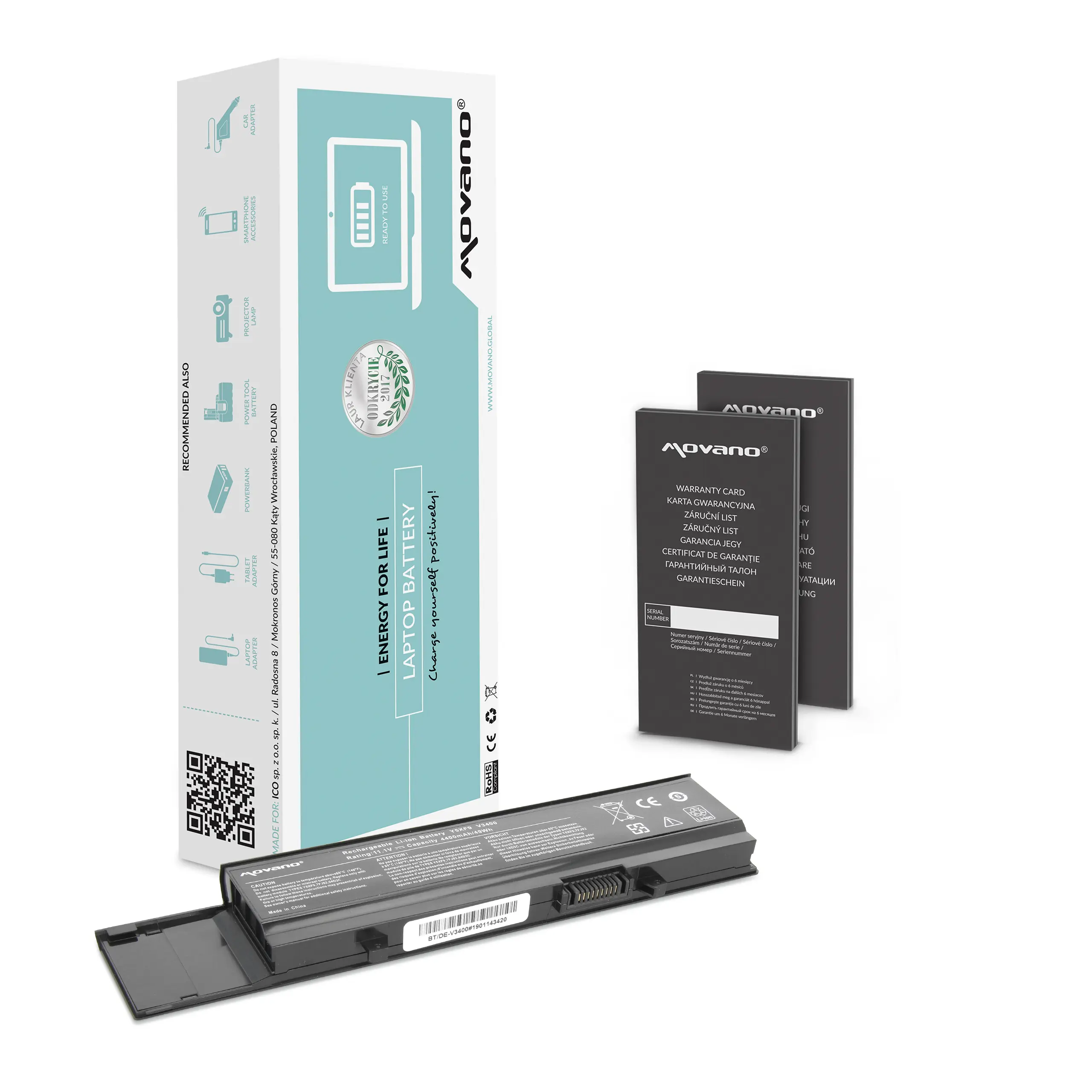 Movano battery for Dell Vostro notebook