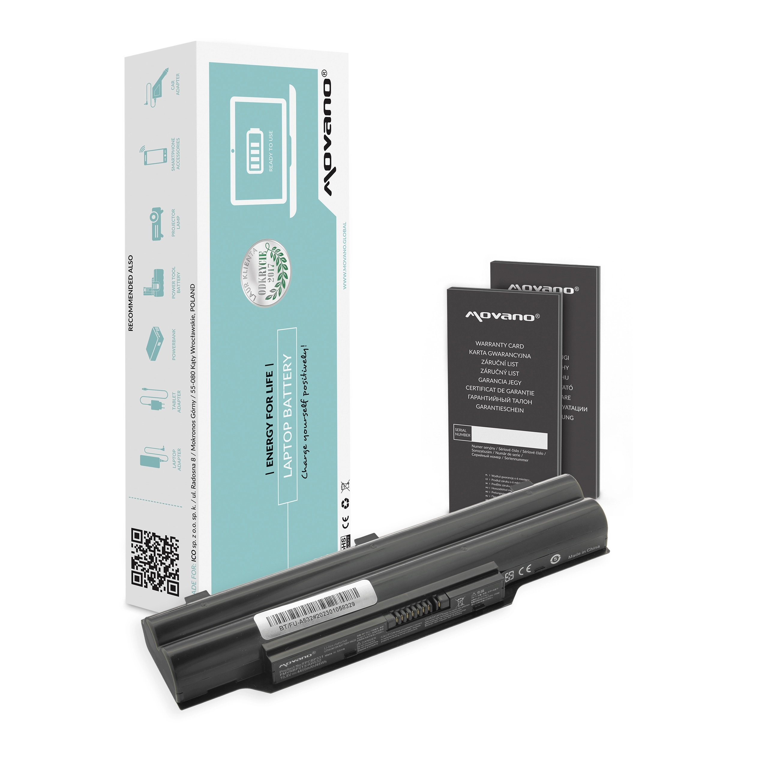 Movano battery for Fujitsu A532 AH532