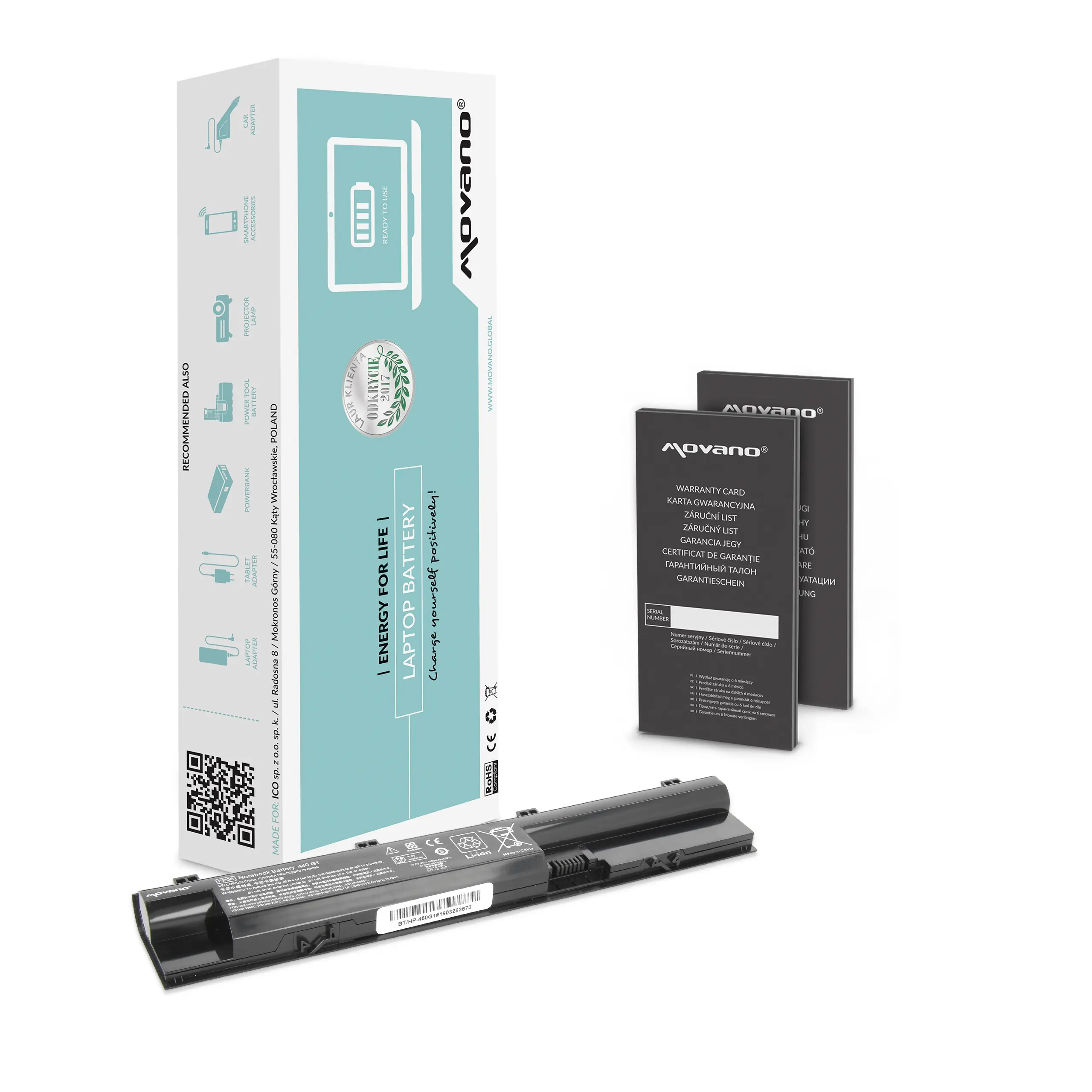 Bateria Movano do notebooka HP ProBook