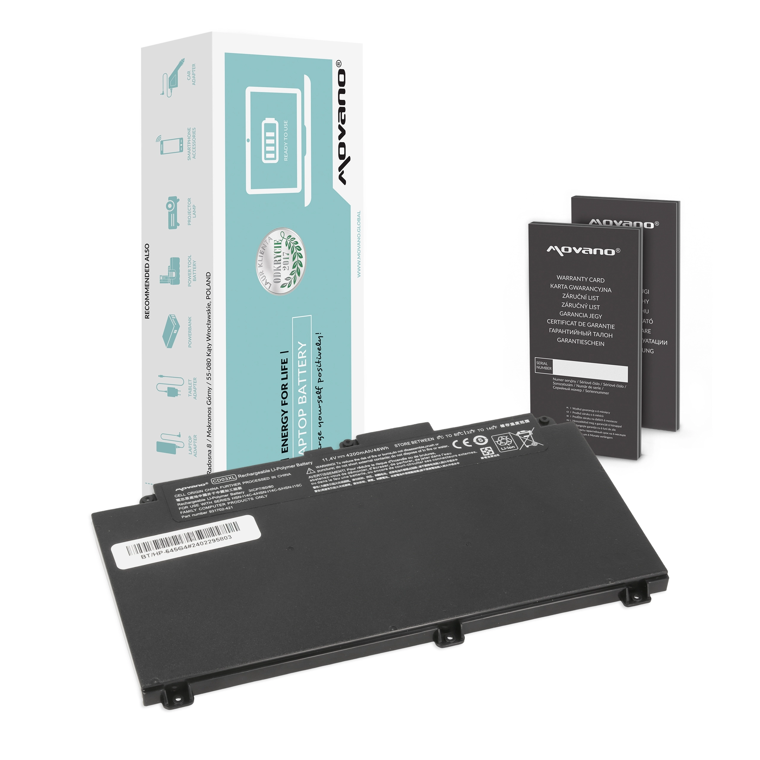 Bateria CD03XL do HP ProBook 645