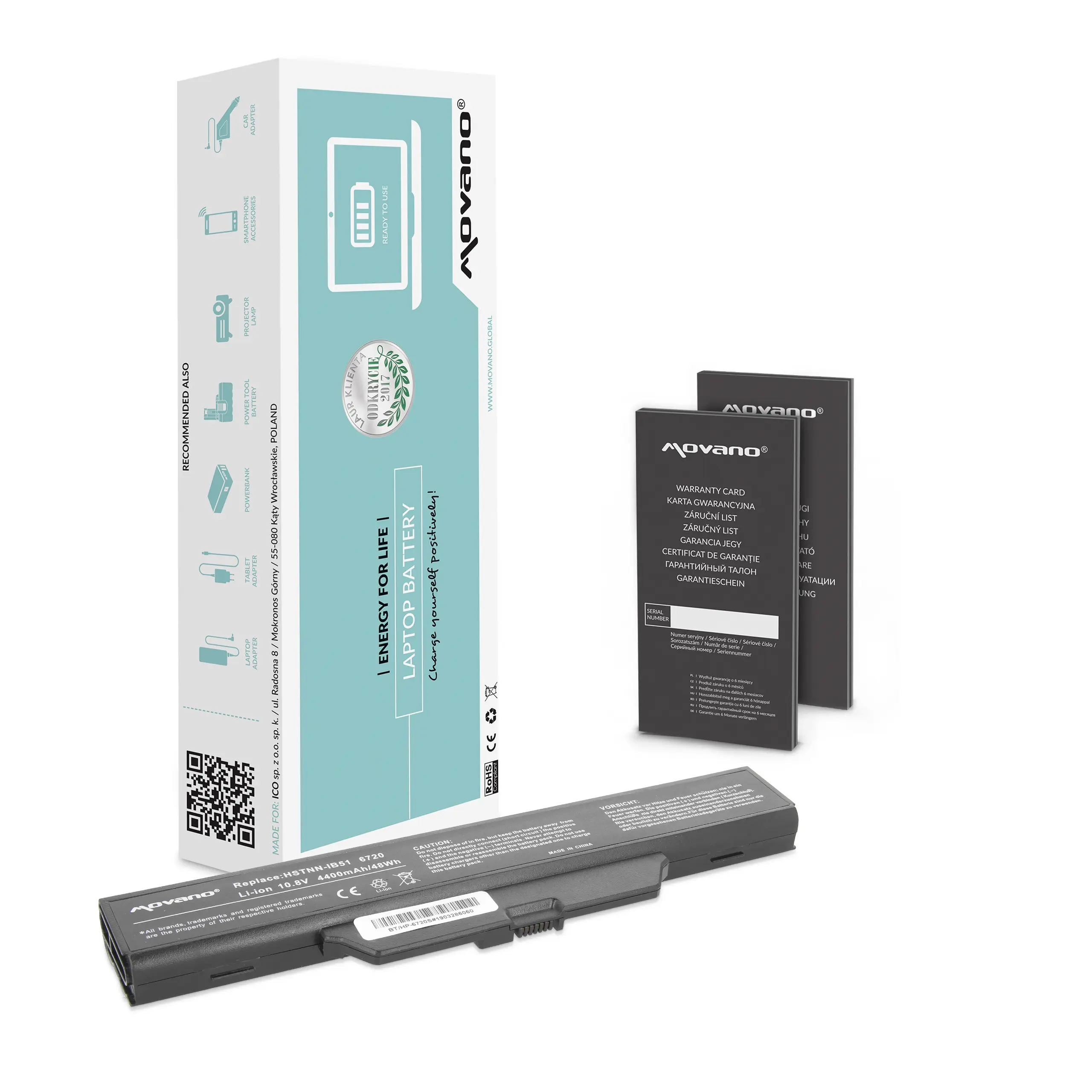 Movano battery for HP 6700  6720s