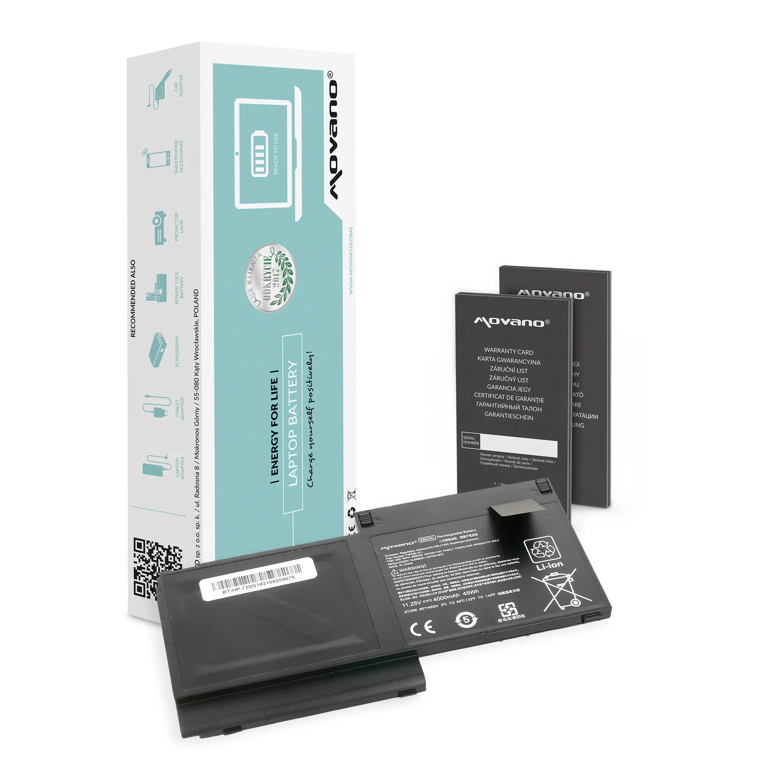 Movano battery for HP EliteBook 720