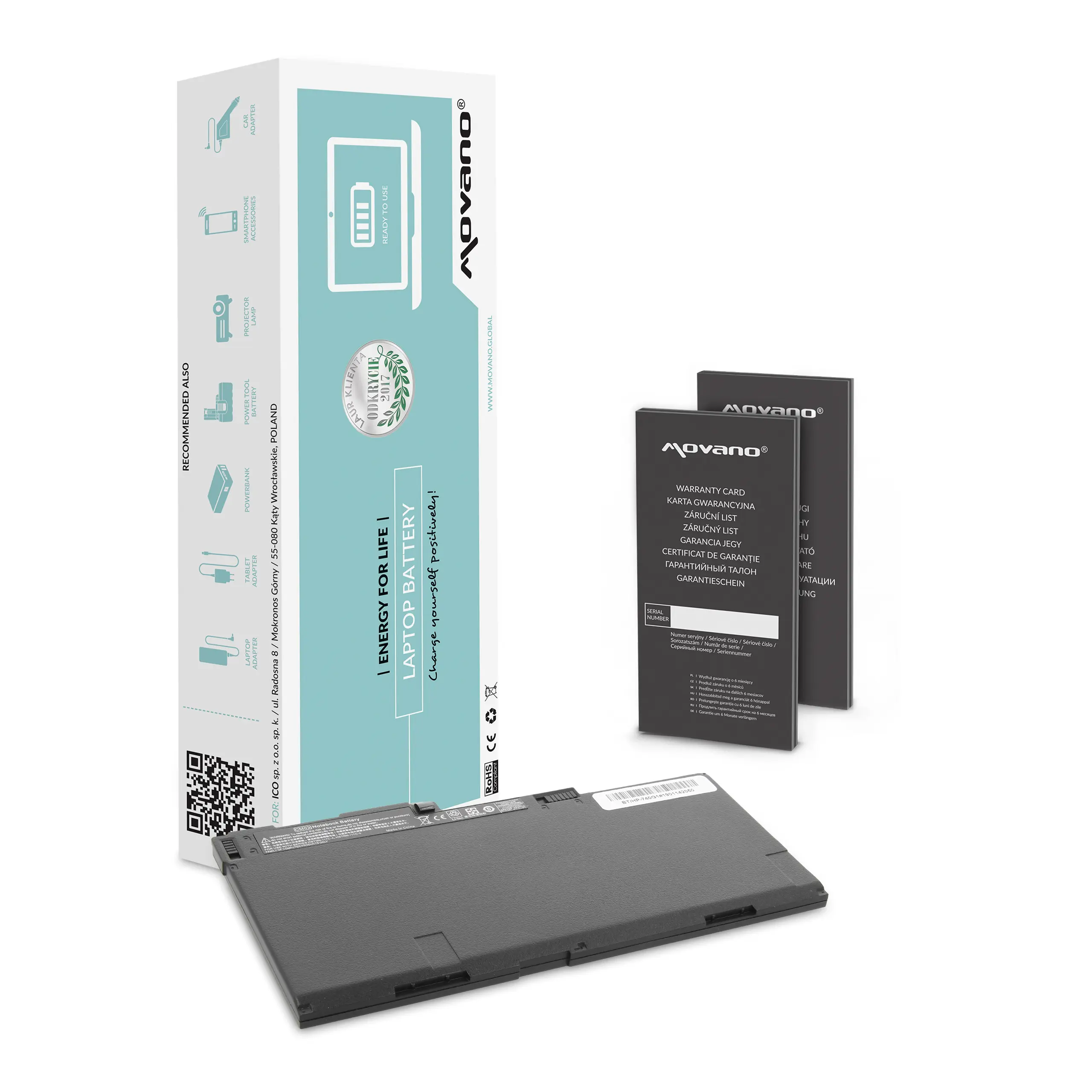 Bateria Movano do notebooka HP EliteBook
