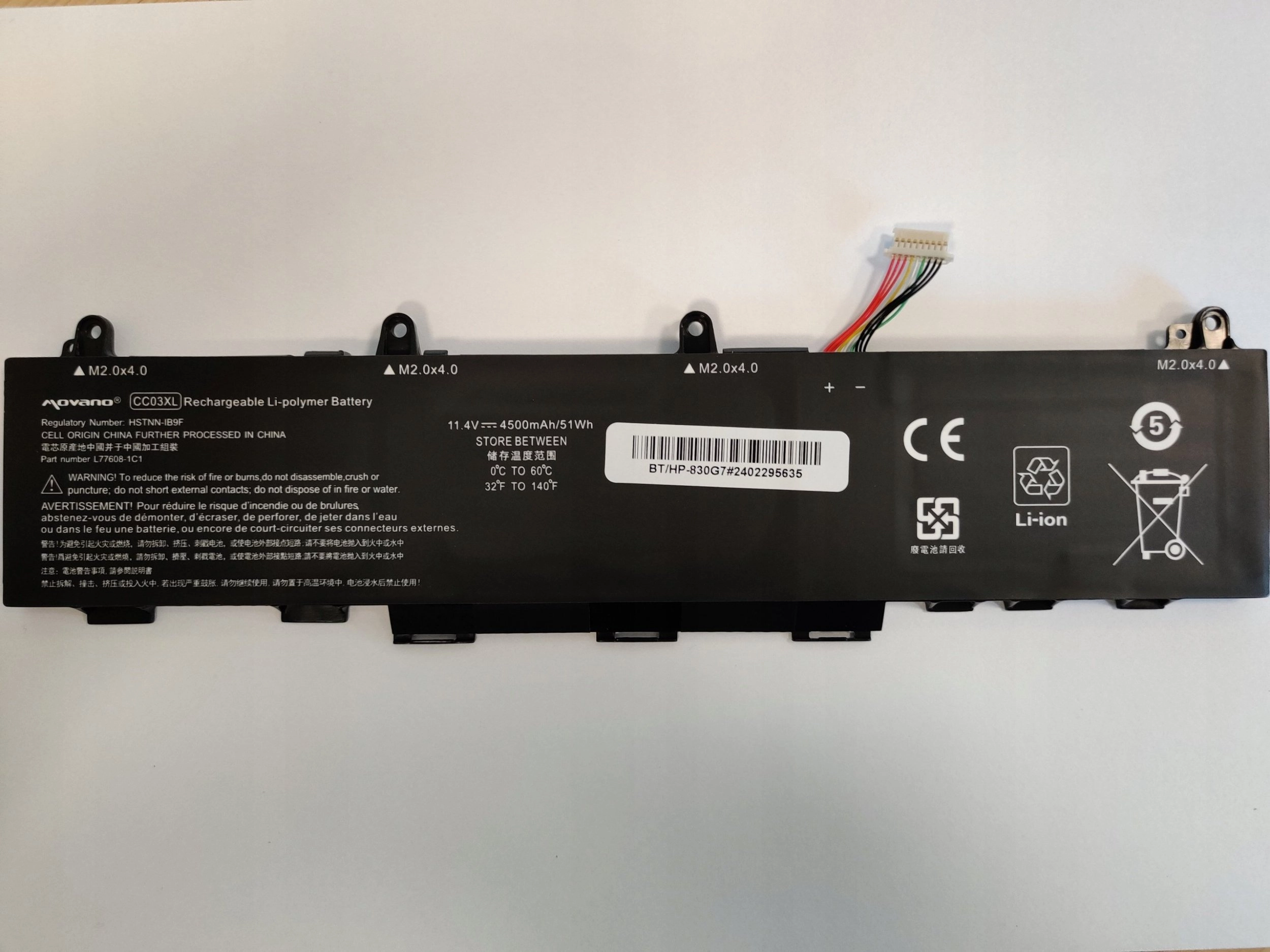 Bateria Movano Bateria CC03XL do HP