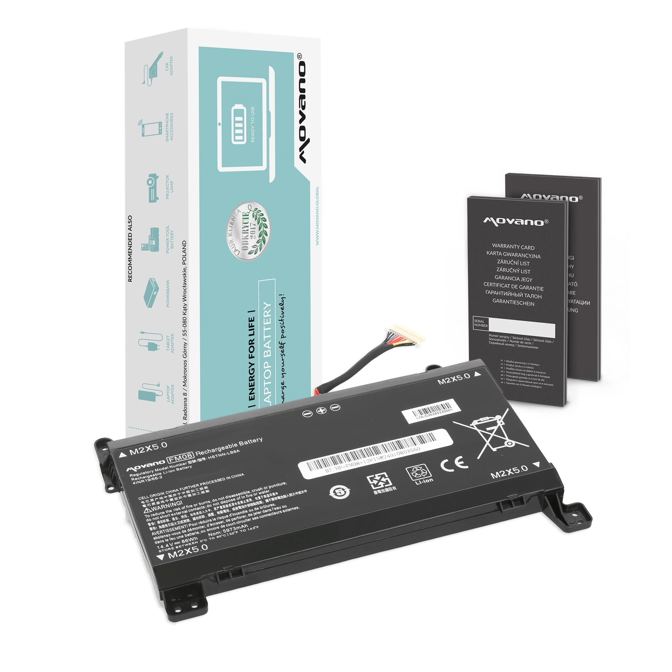 Bateria Movano Bateria FM08 TPN-Q195 do
